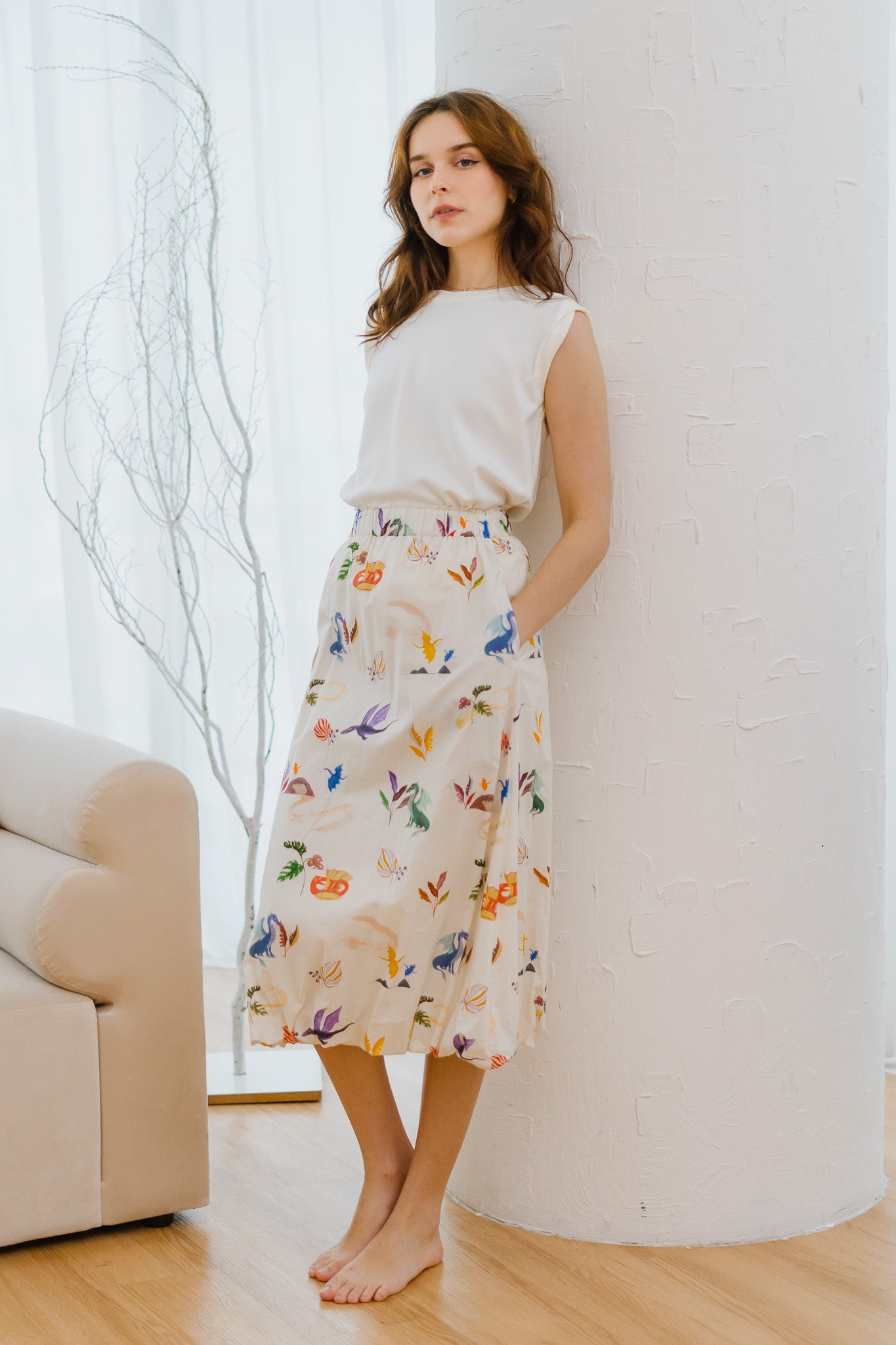 Legend Has It Bubble Hem Skirt in Earth