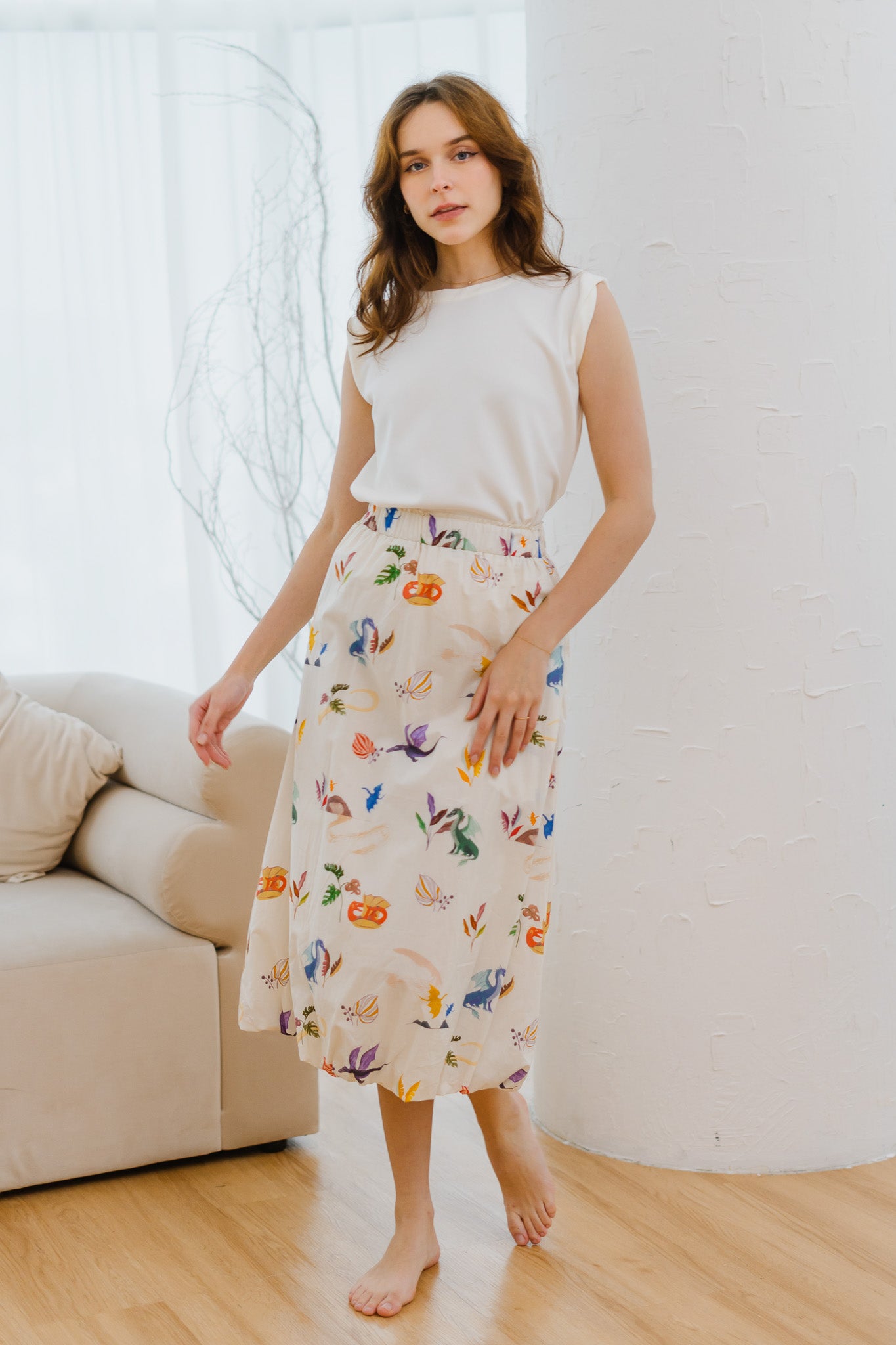 Legend Has It Bubble Hem Skirt in Earth