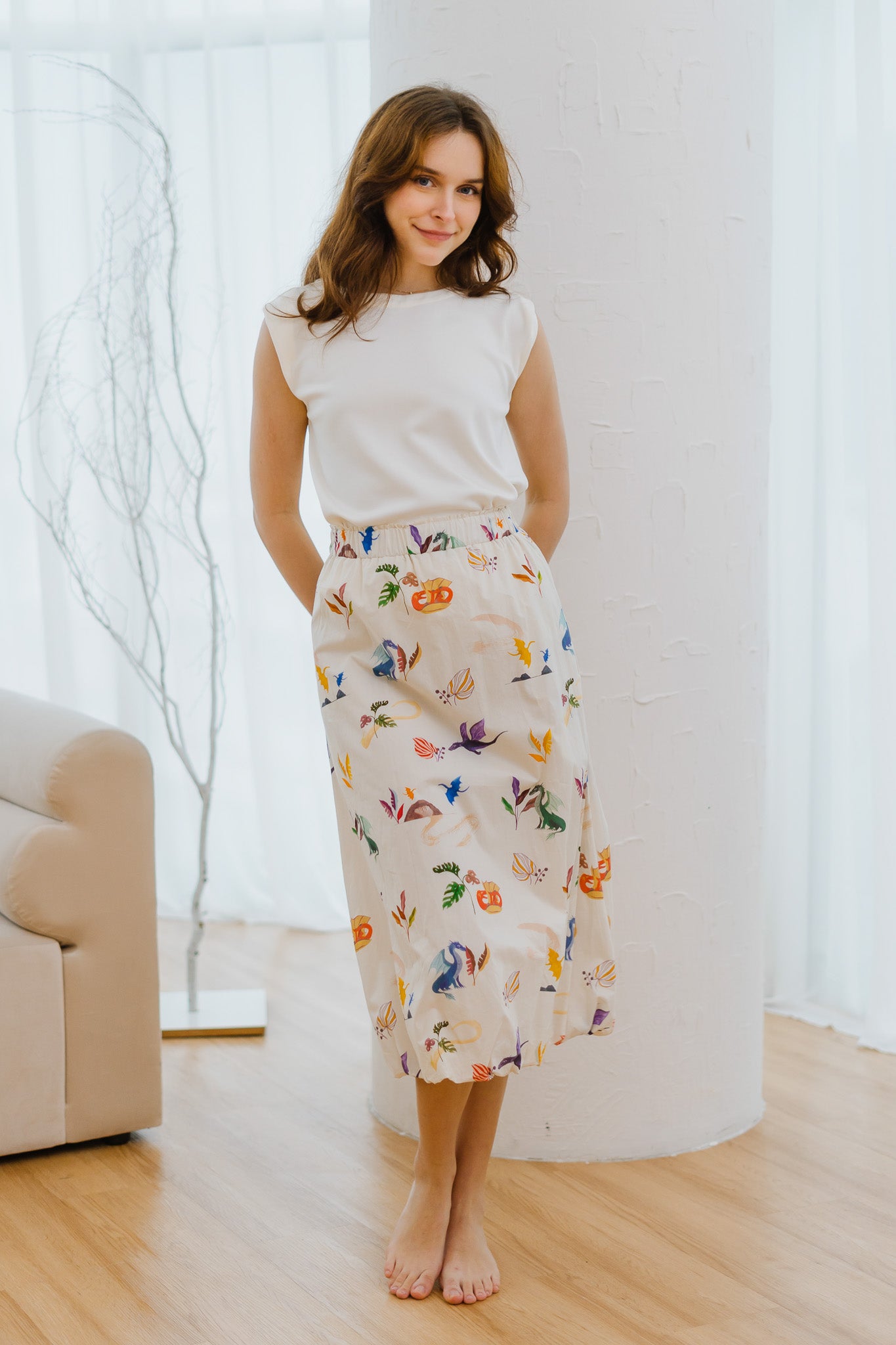 Legend Has It Bubble Hem Skirt in Earth