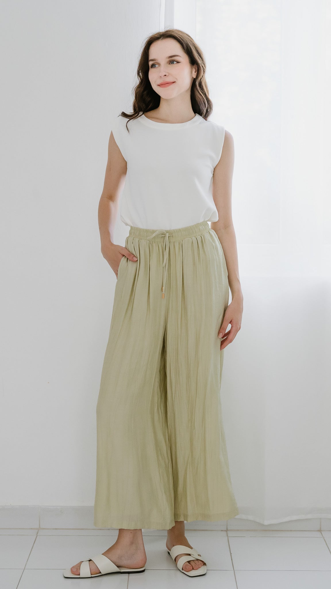 Chill Out Relaxed Fit Pants in Sage