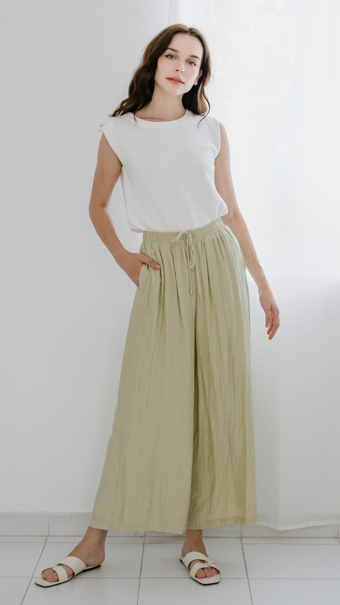 Chill Out Relaxed Fit Pants in Sage