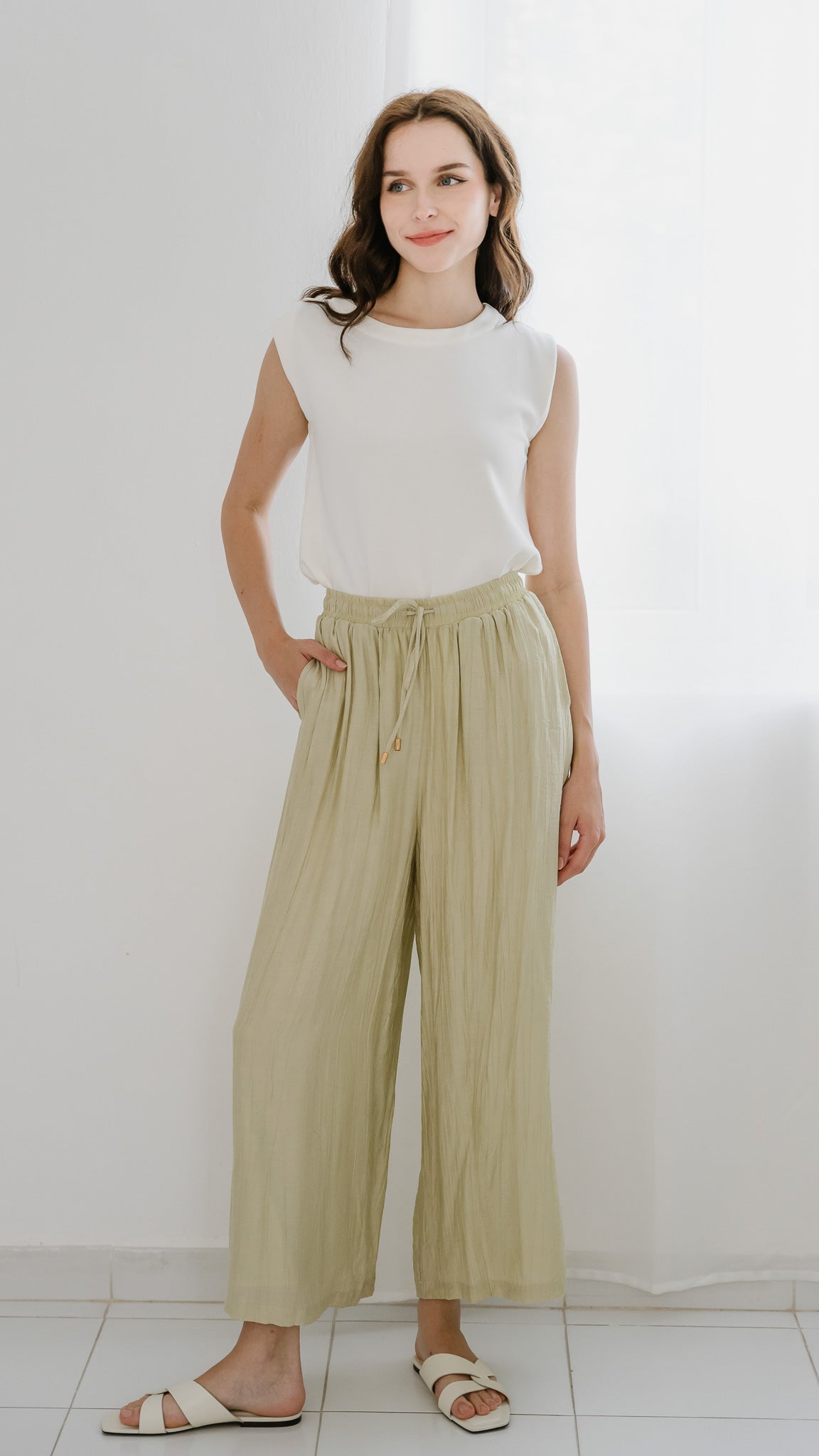 Chill Out Relaxed Fit Pants in Sage