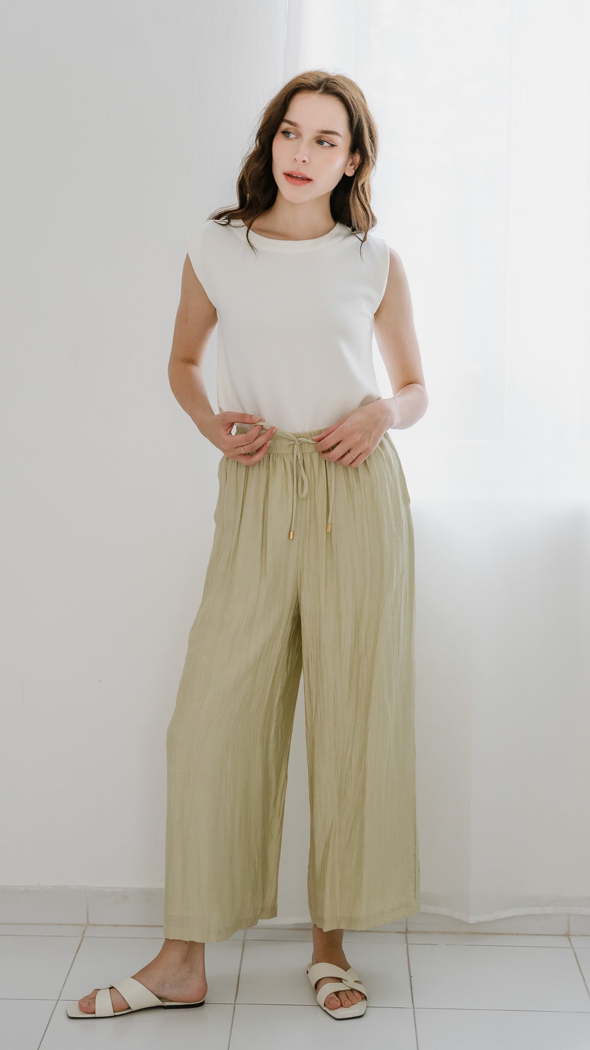 Chill Out Relaxed Fit Pants in Sage