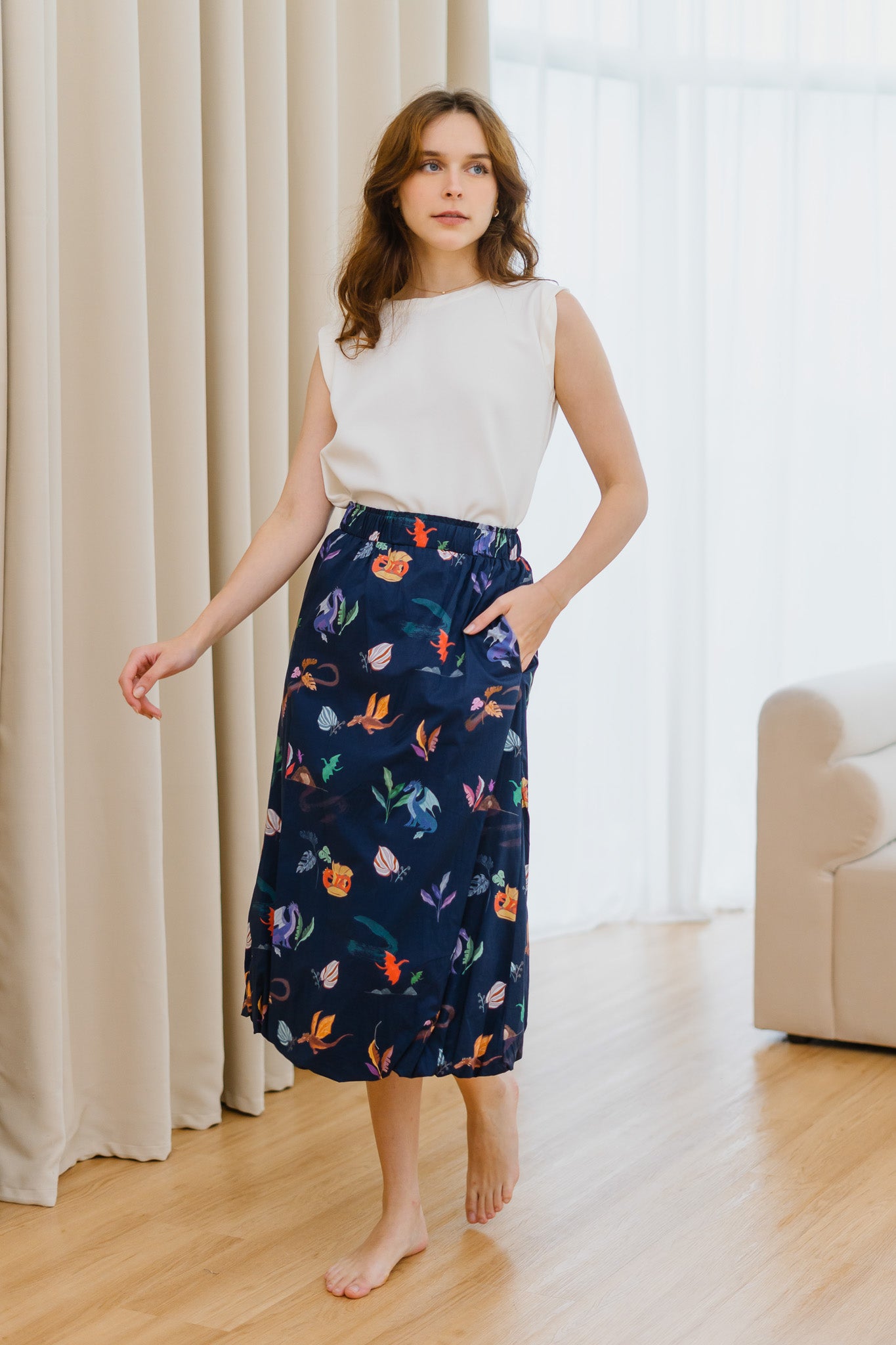 Legend Has It Bubble Hem Skirt in Heaven