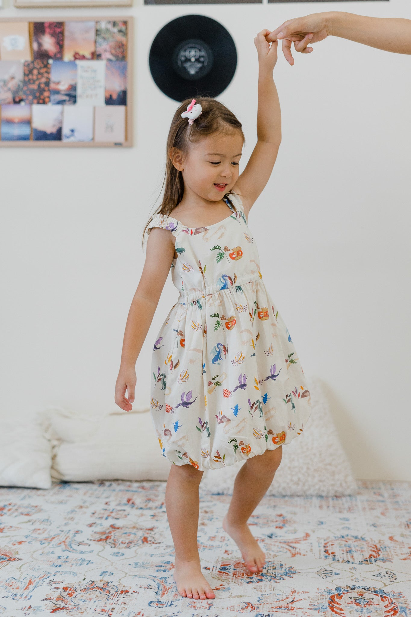 Legend Has It Kid's Bubble Hem Dress in Earth