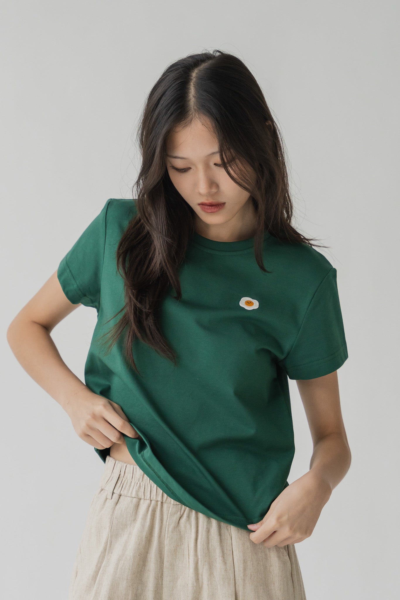 Sunny Side Up Tee in Forest