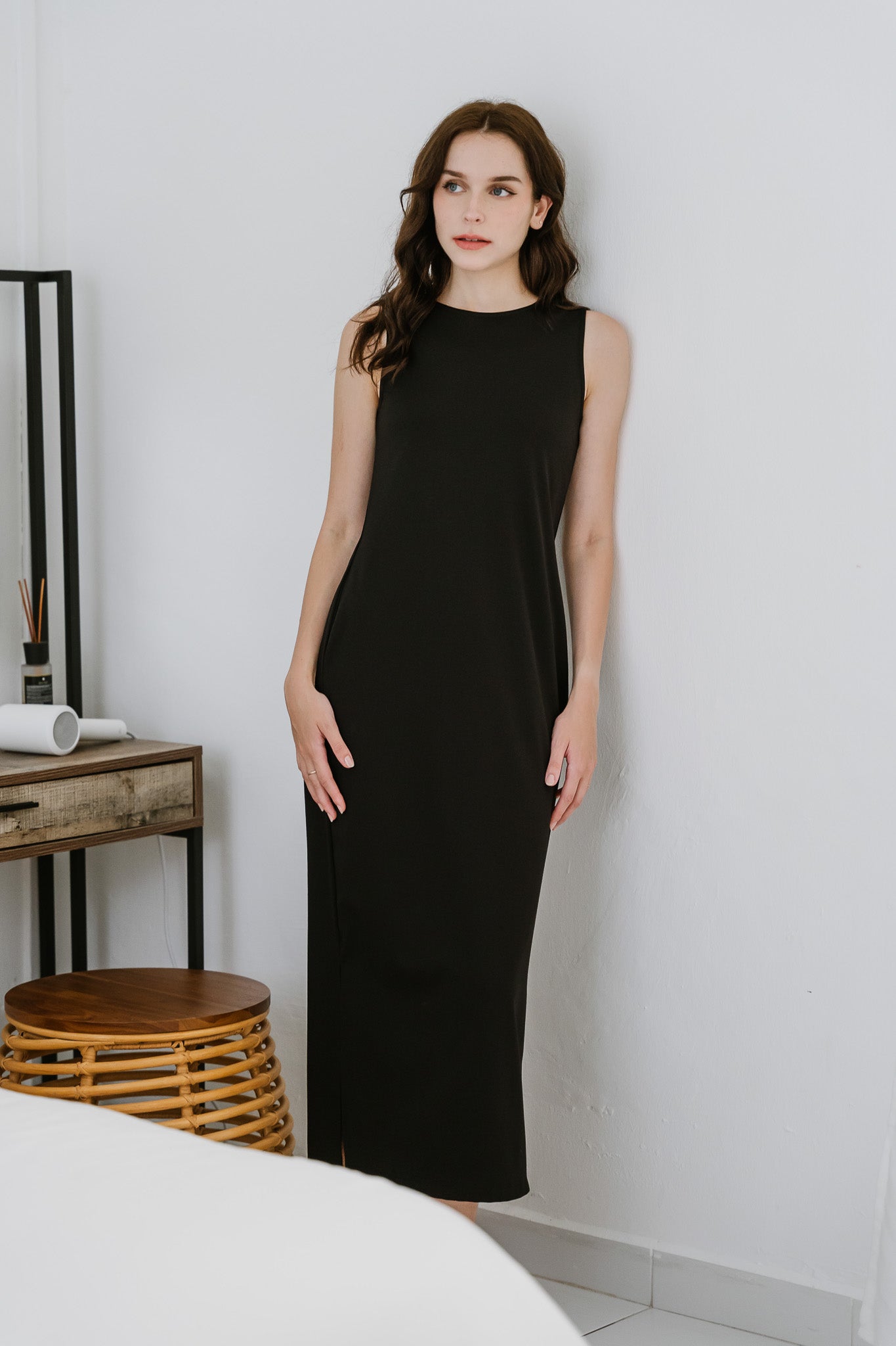 Zola Knot Detail Maxi Dress in Black