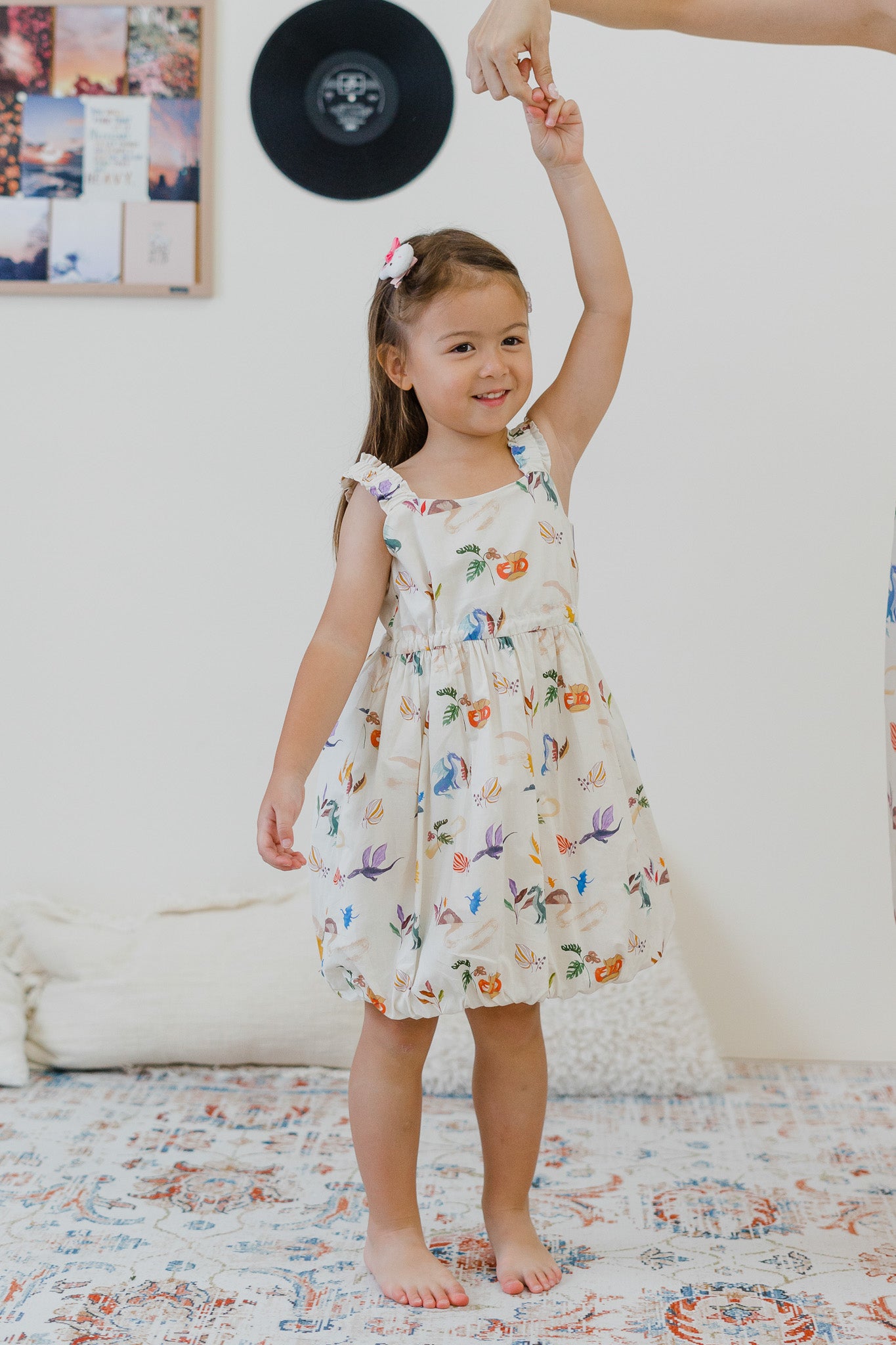 Legend Has It Kid's Bubble Hem Dress in Earth