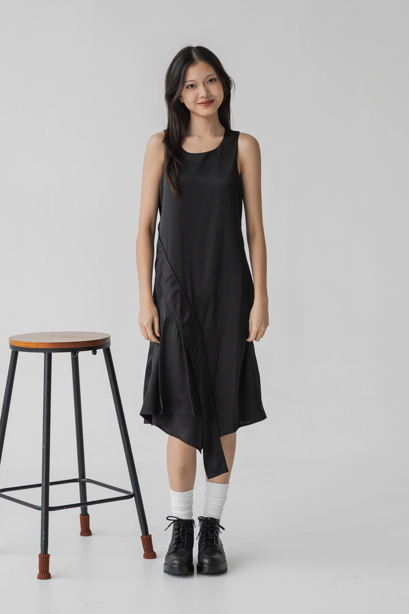 Dorothy Asymmetrical Satin Dress