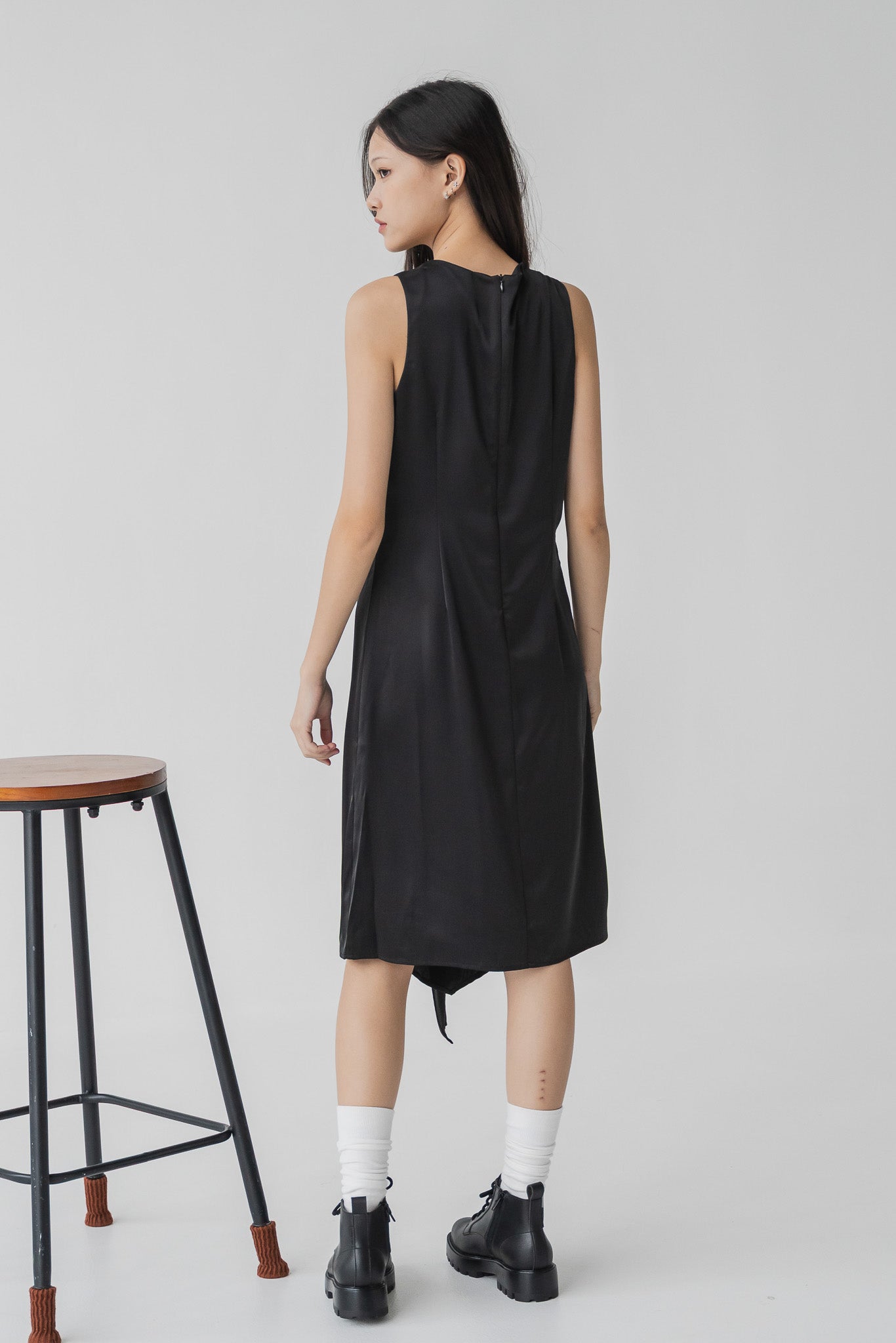 Dorothy Asymmetrical Satin Dress