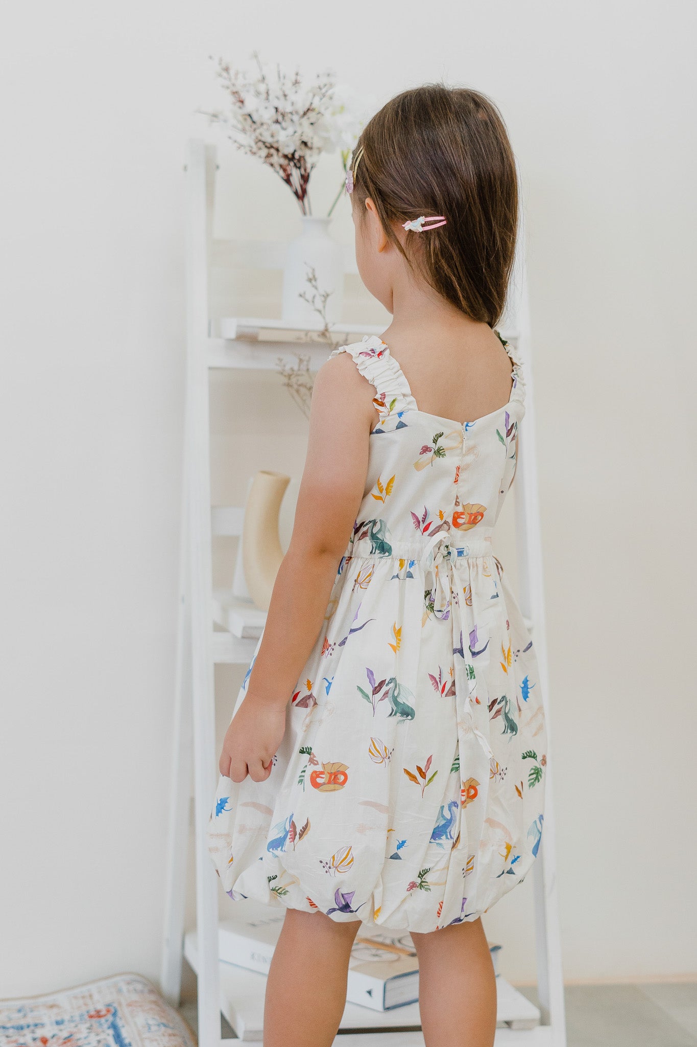 Legend Has It Kid's Bubble Hem Dress in Earth