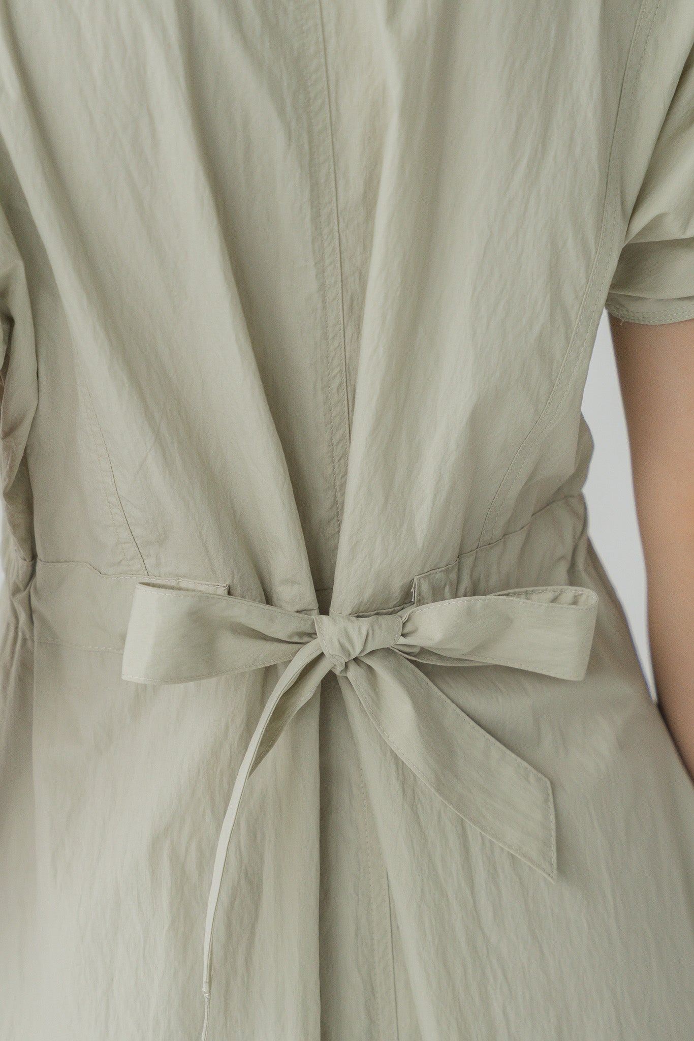 Kyori Cap Sleeve Midaxi Dress in Light Green