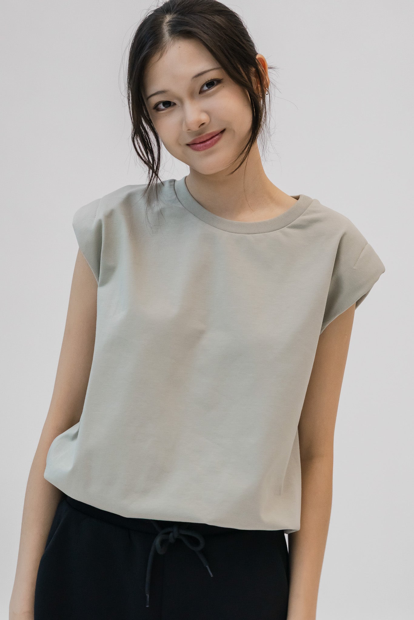 Oversized Muscle Tee in Light Green