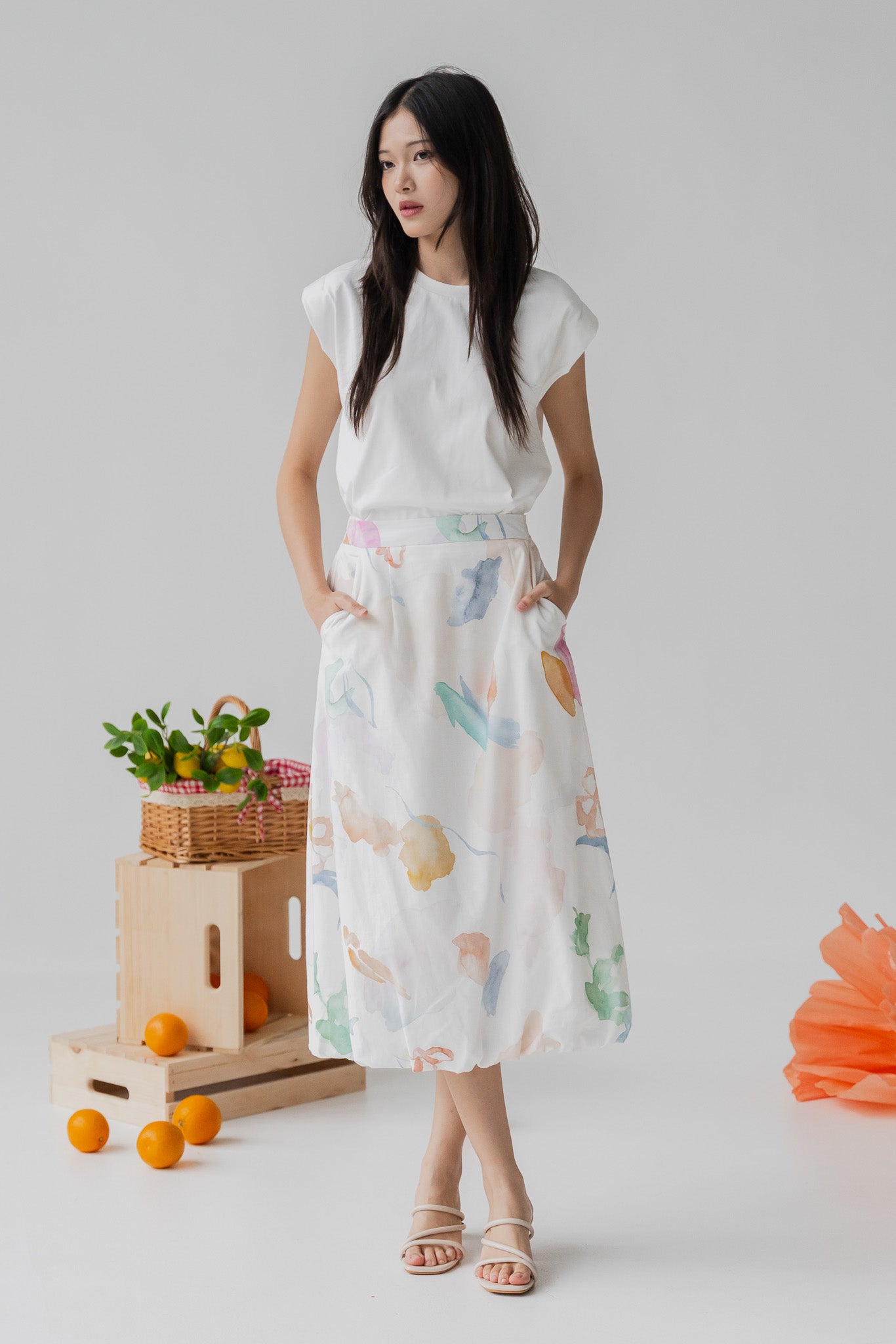 Garden of Eden Linen Cloud Skirt