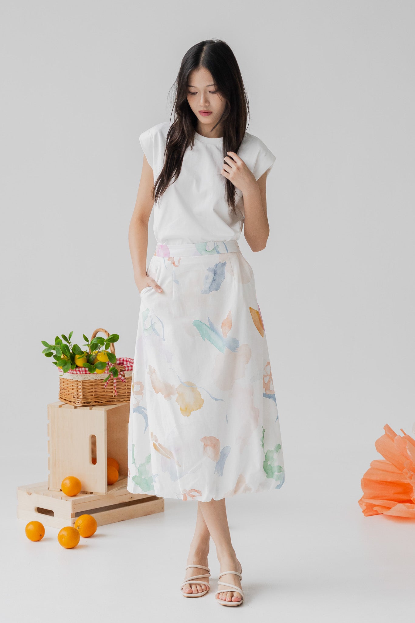 Garden of Eden Linen Cloud Skirt