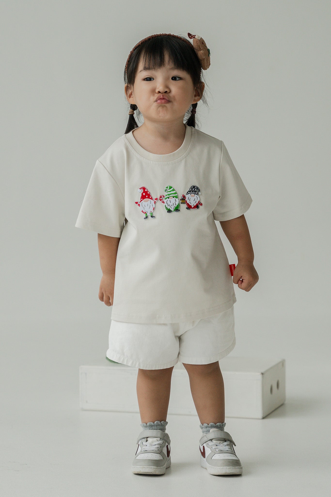 Holly Jolly Kid's Tee in Cream