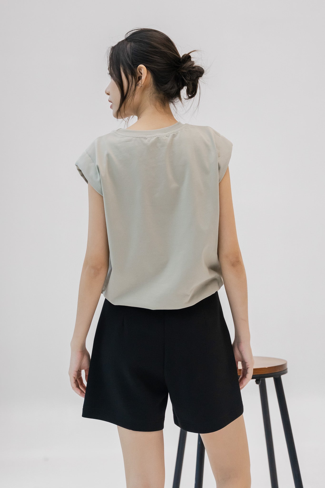 Oversized Muscle Tee in Light Green