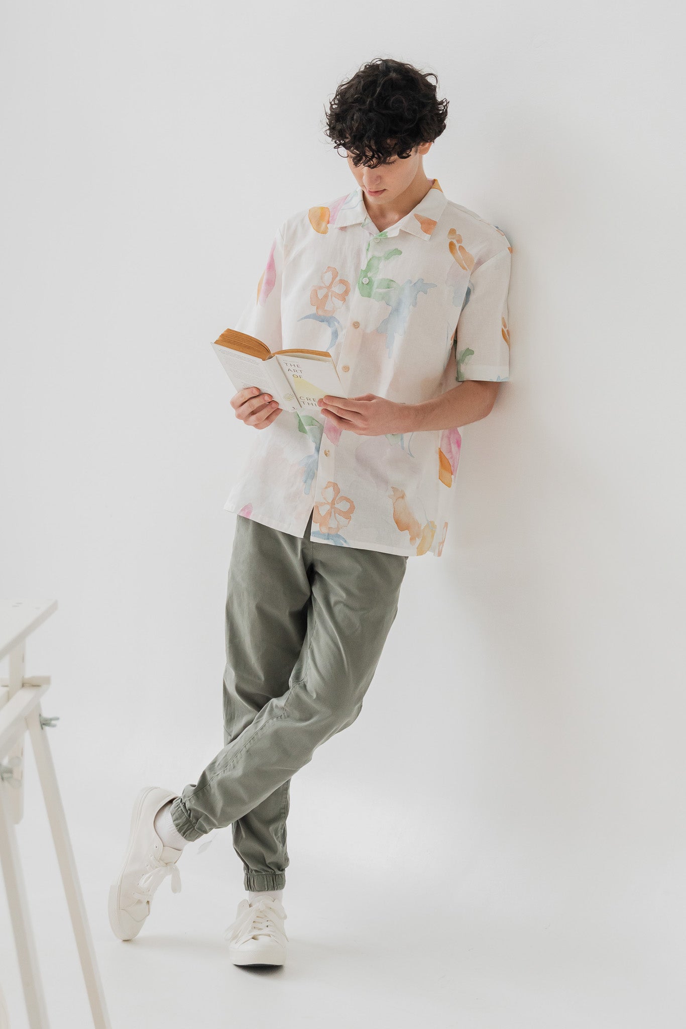 Garden of Eden Men's Camp Collar Linen Shirt