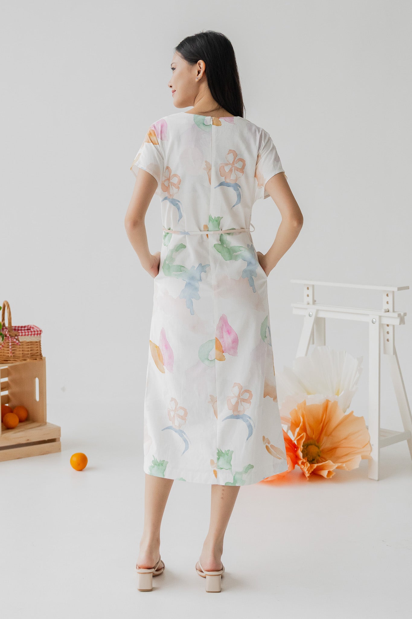 Garden of Eden Linen Kaftan Dress