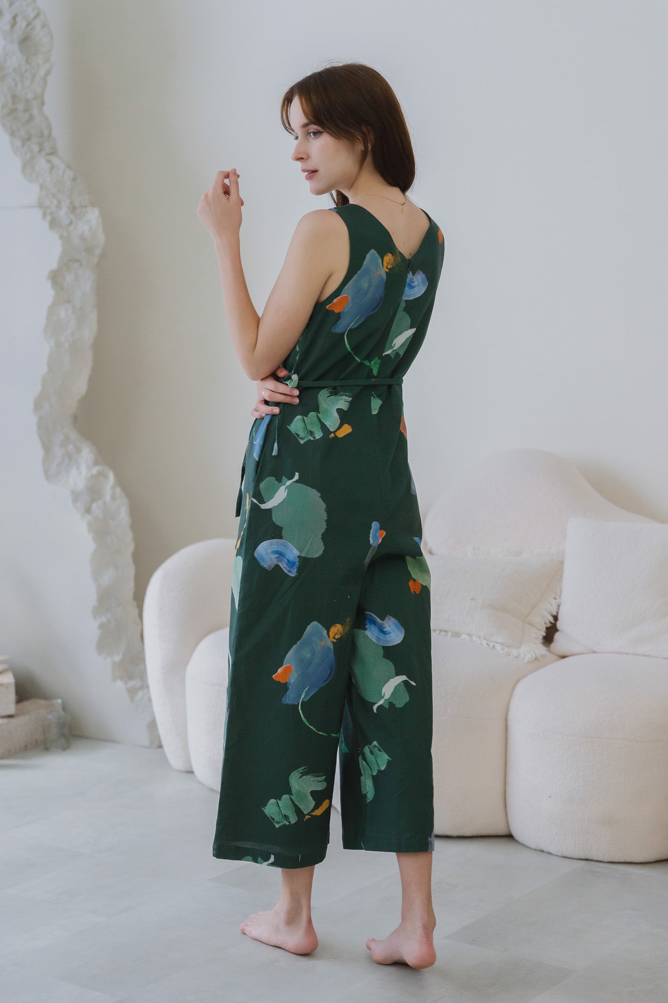 Serendipity Maxi Linen Jumpsuit in Enigma