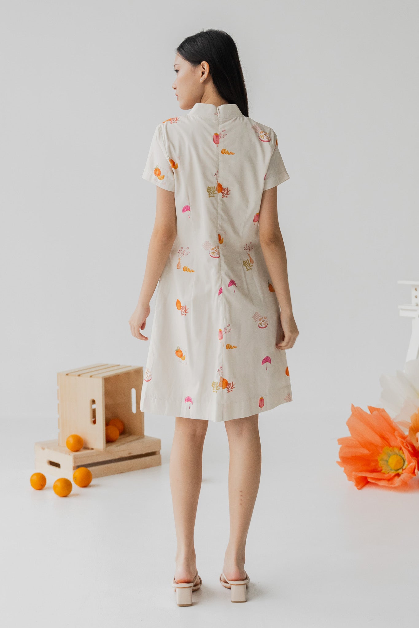 Sweet Savoury Spring Cheongsam Dress in Marigold