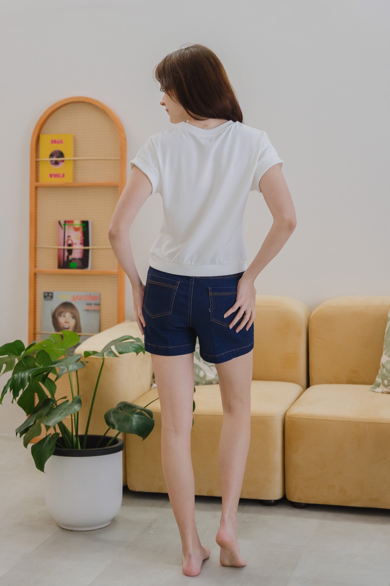 Blake Boxy Jersey Tee in White [ONLINE ONLY]