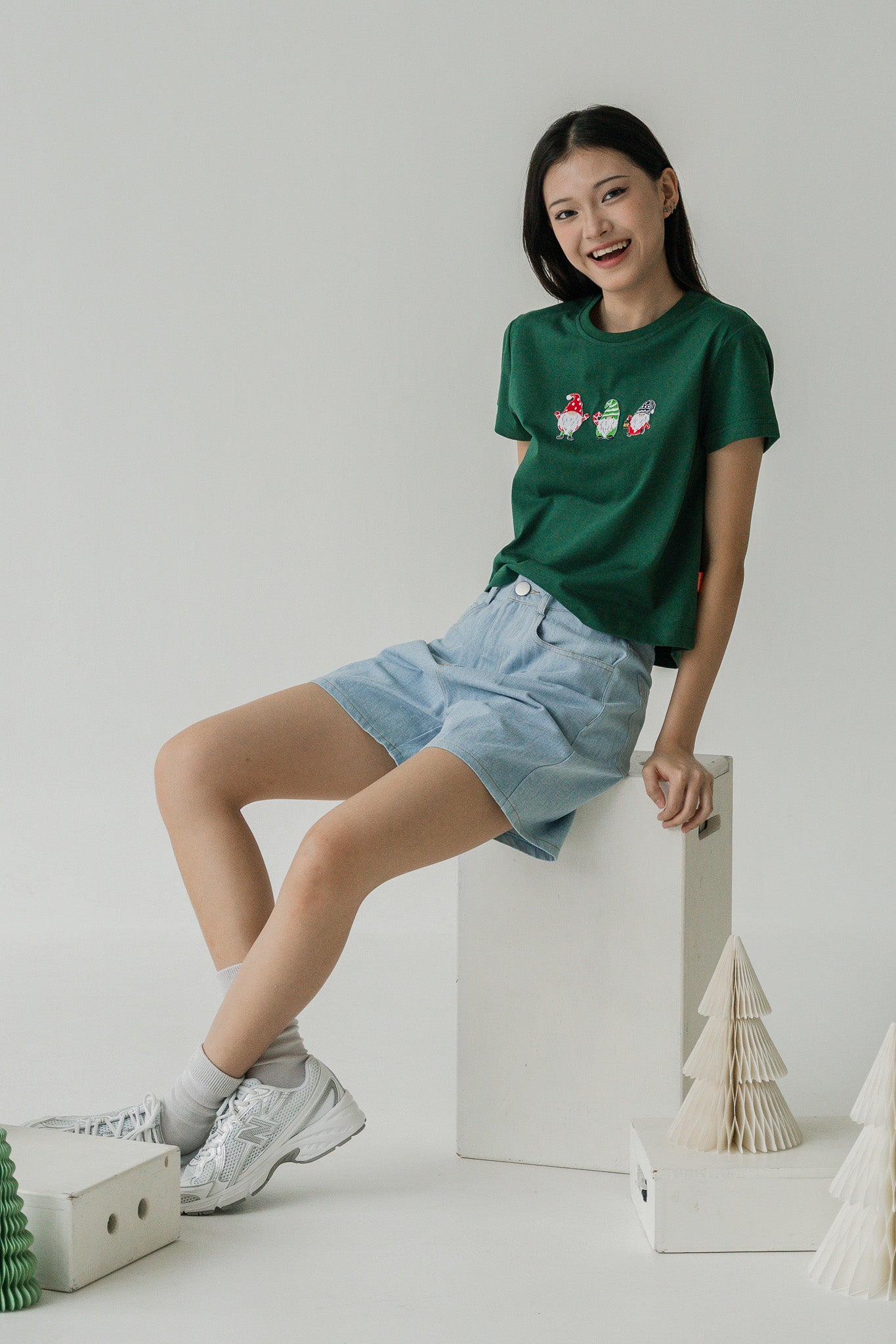 Holly Jolly Women's Tee in Green