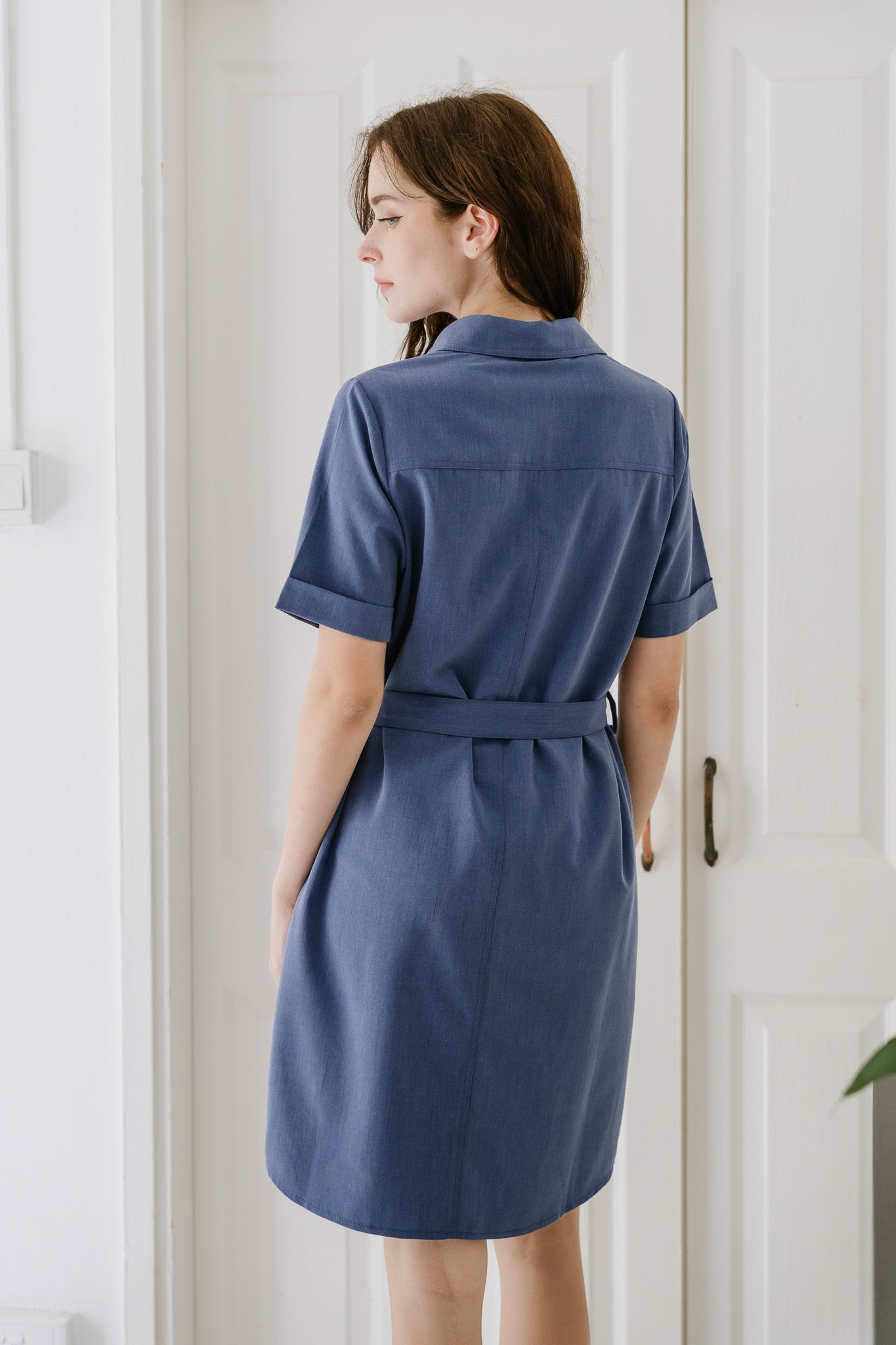 Lena Shirt Dress in Blue [ONLINE ONLY]