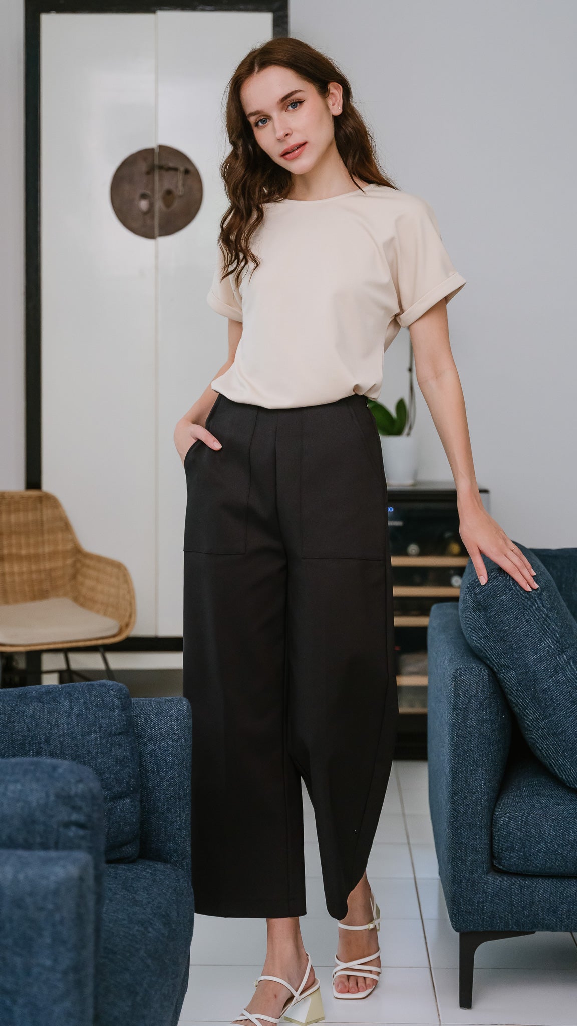 Core Essentials Broad Pants in Black [ONLINE ONLY]