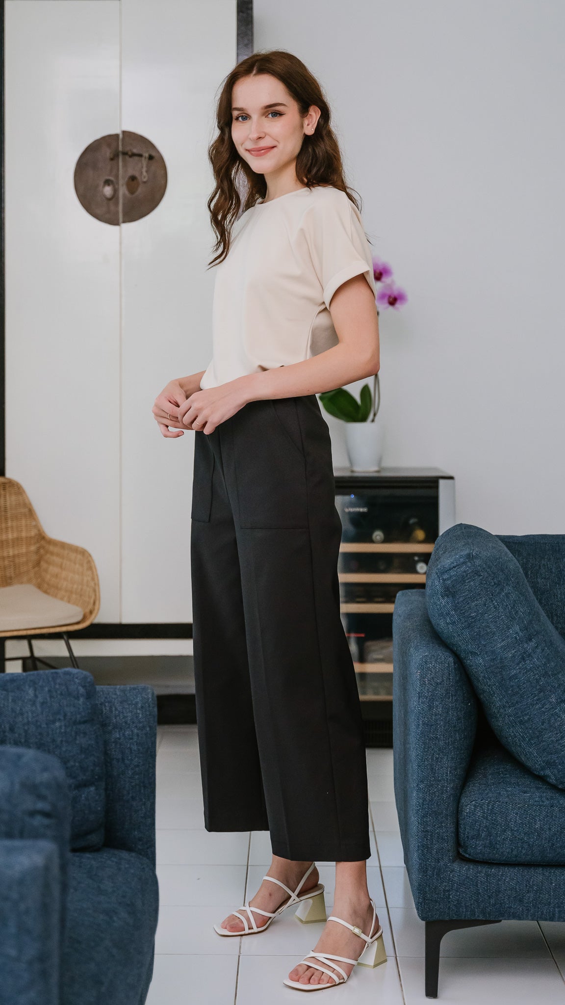 Core Essentials Broad Pants in Black [ONLINE ONLY]