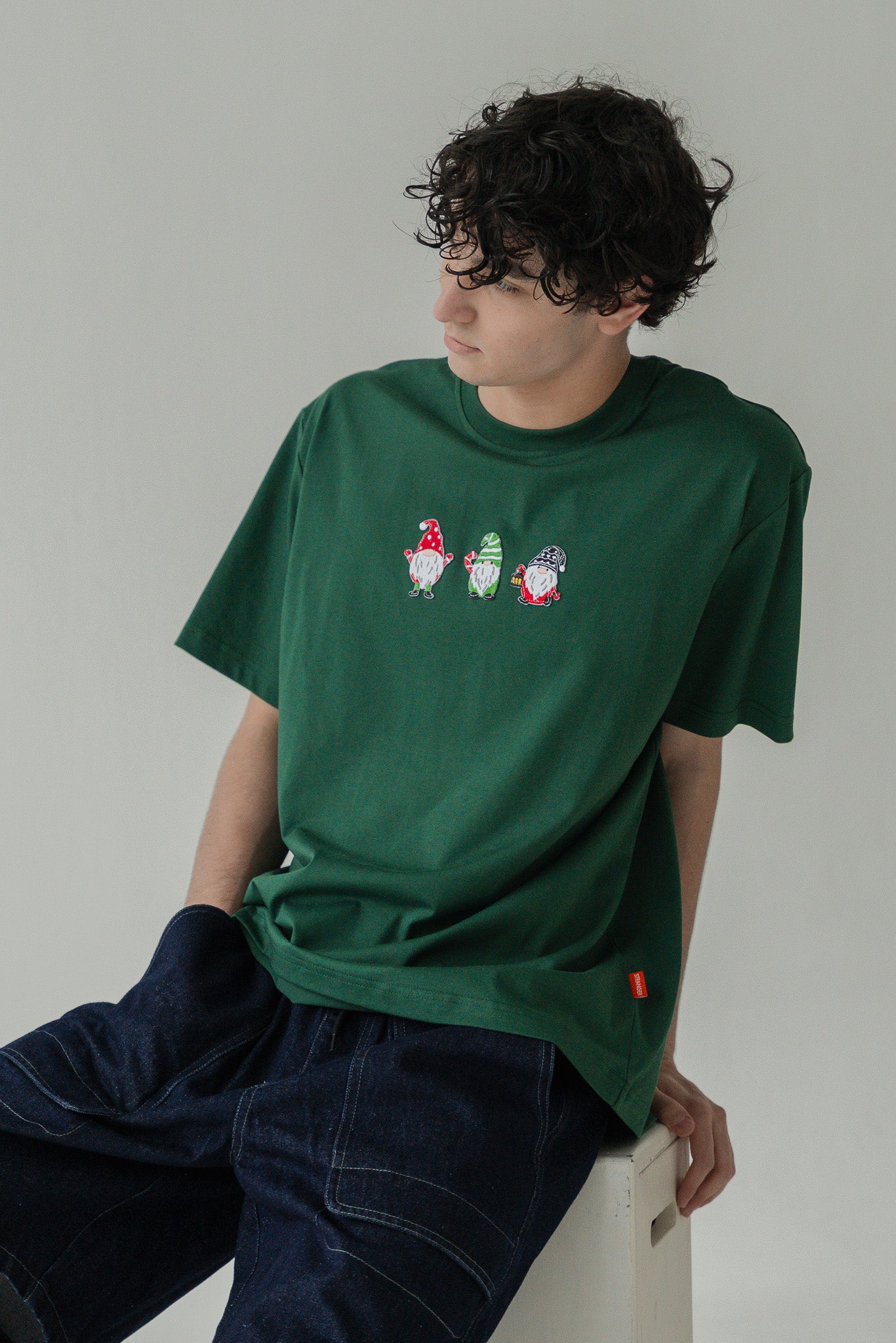 Holly Jolly Men's Tee in Green