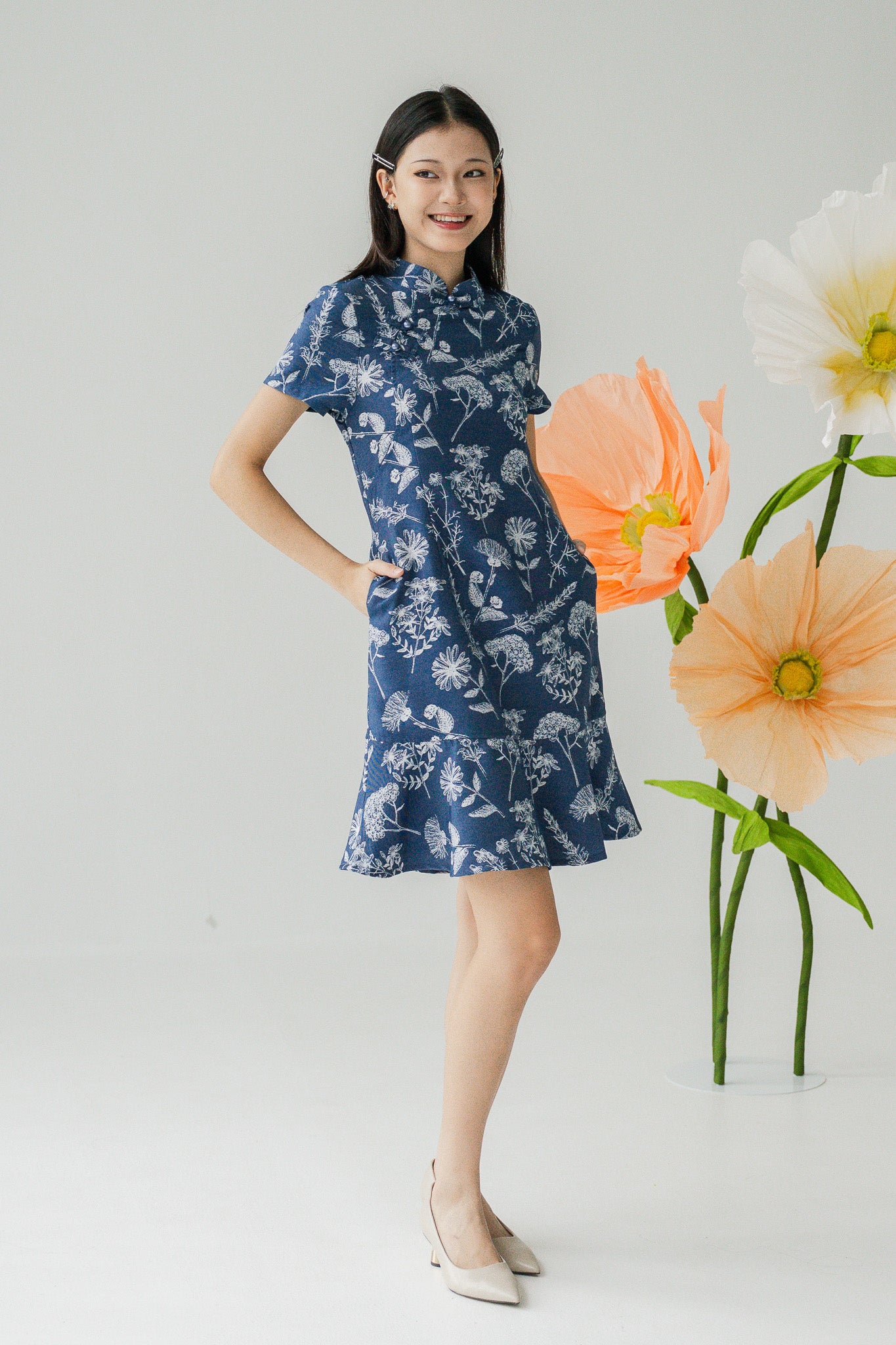 Spring Radiance Mandarin Mermaid Dress