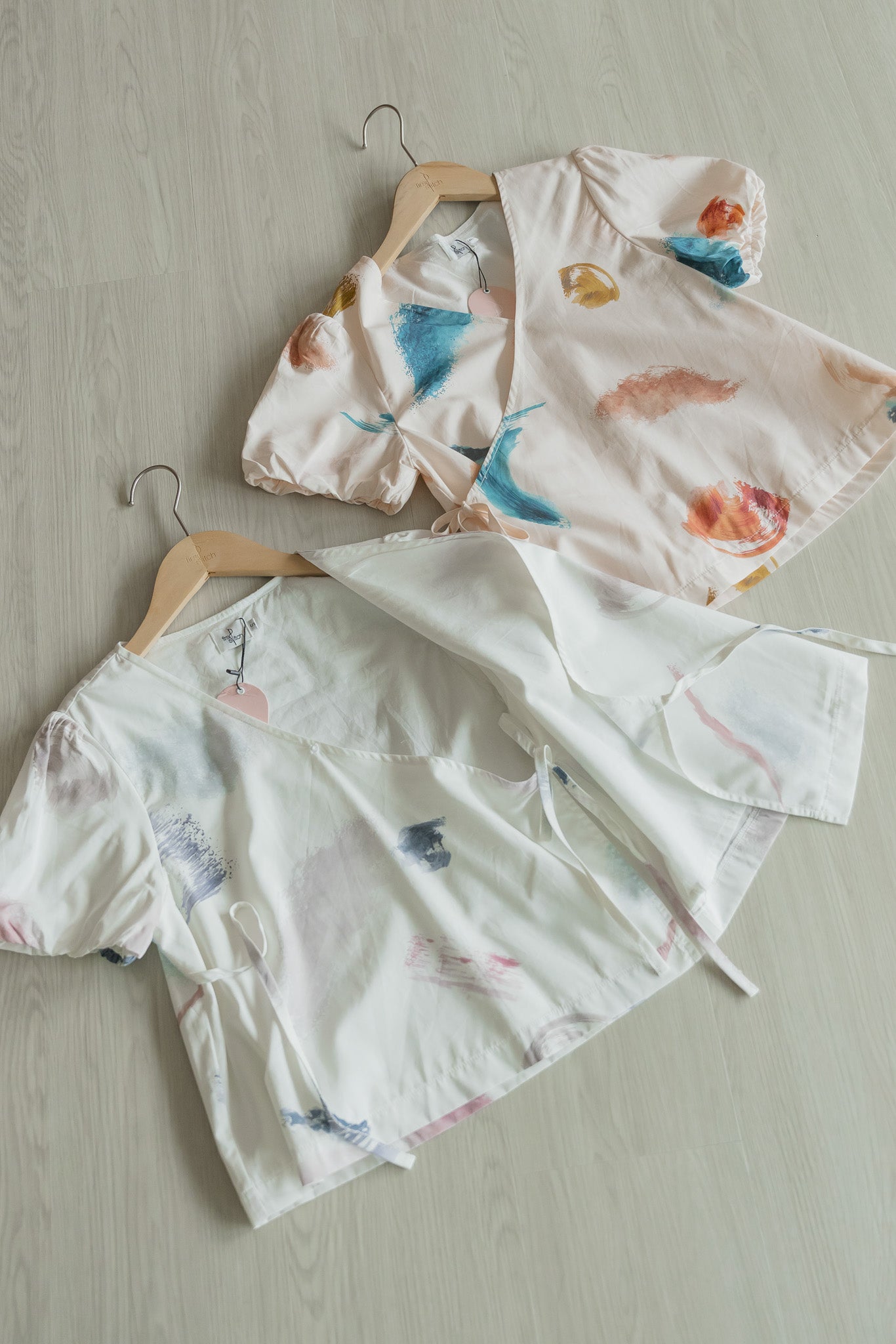 Reverie Sleeved Wrap Top in Petal Dust