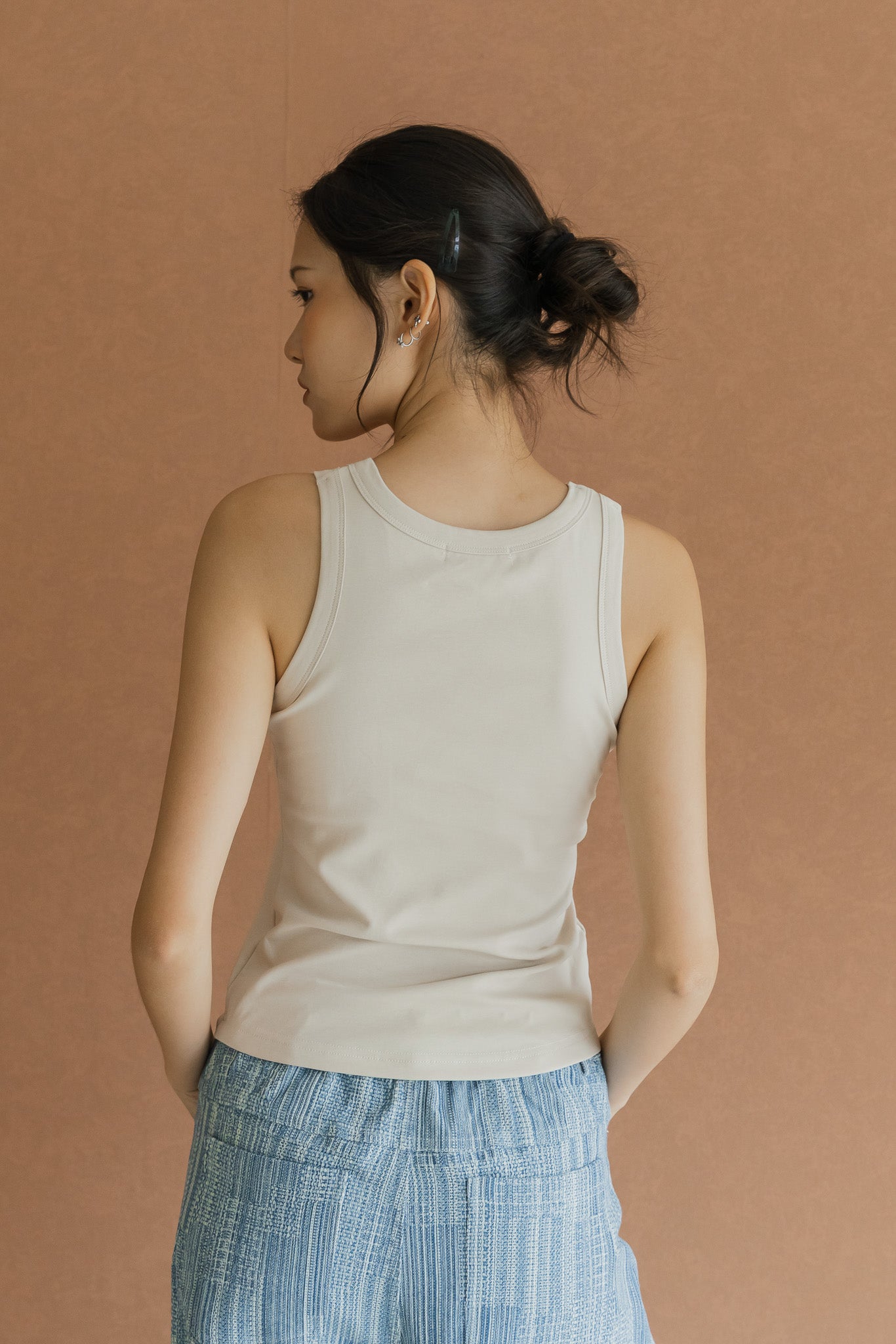 Comfy Padded Tank in Beige