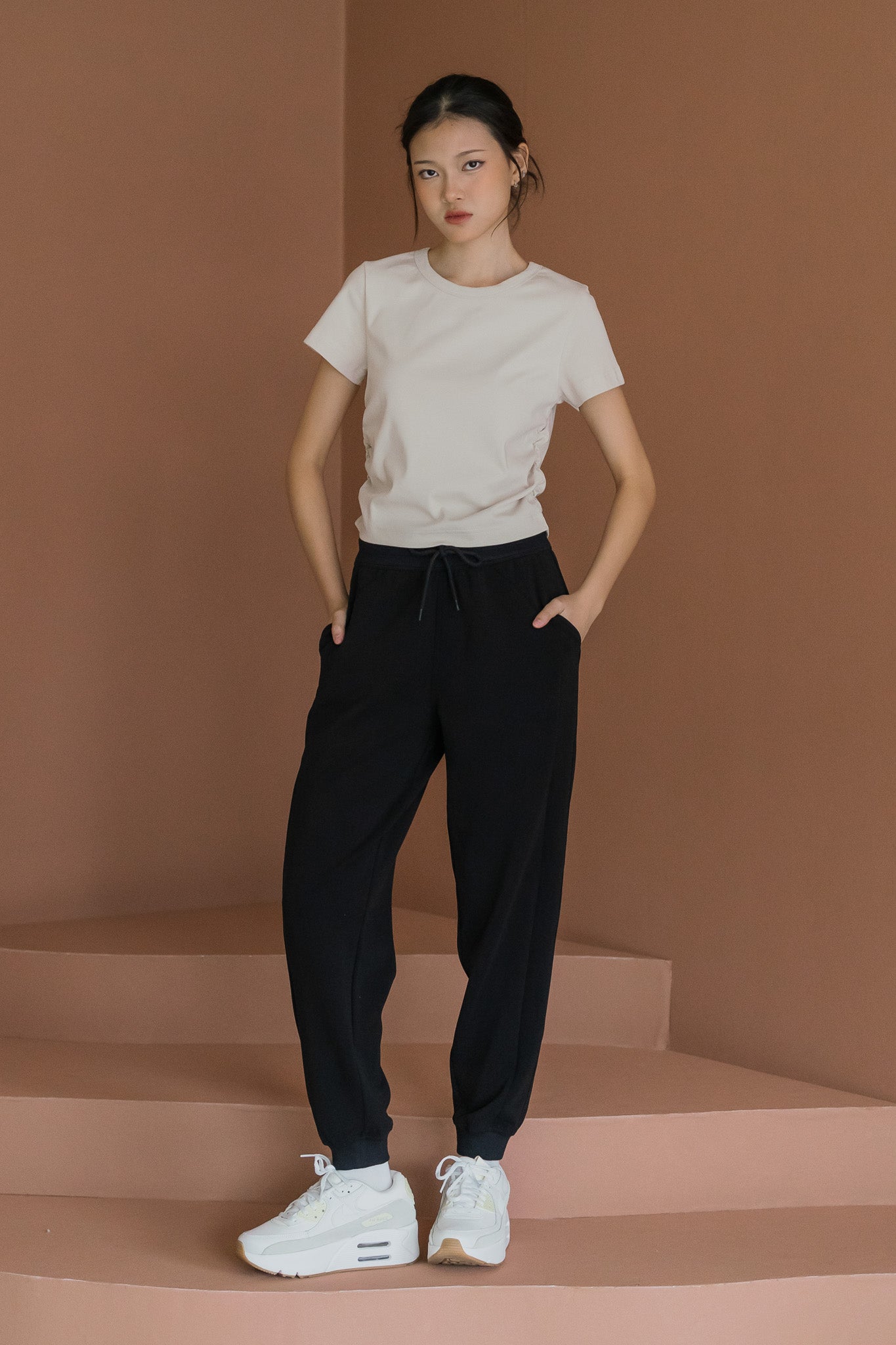 Super Comfortable Cuffed Pants in Black