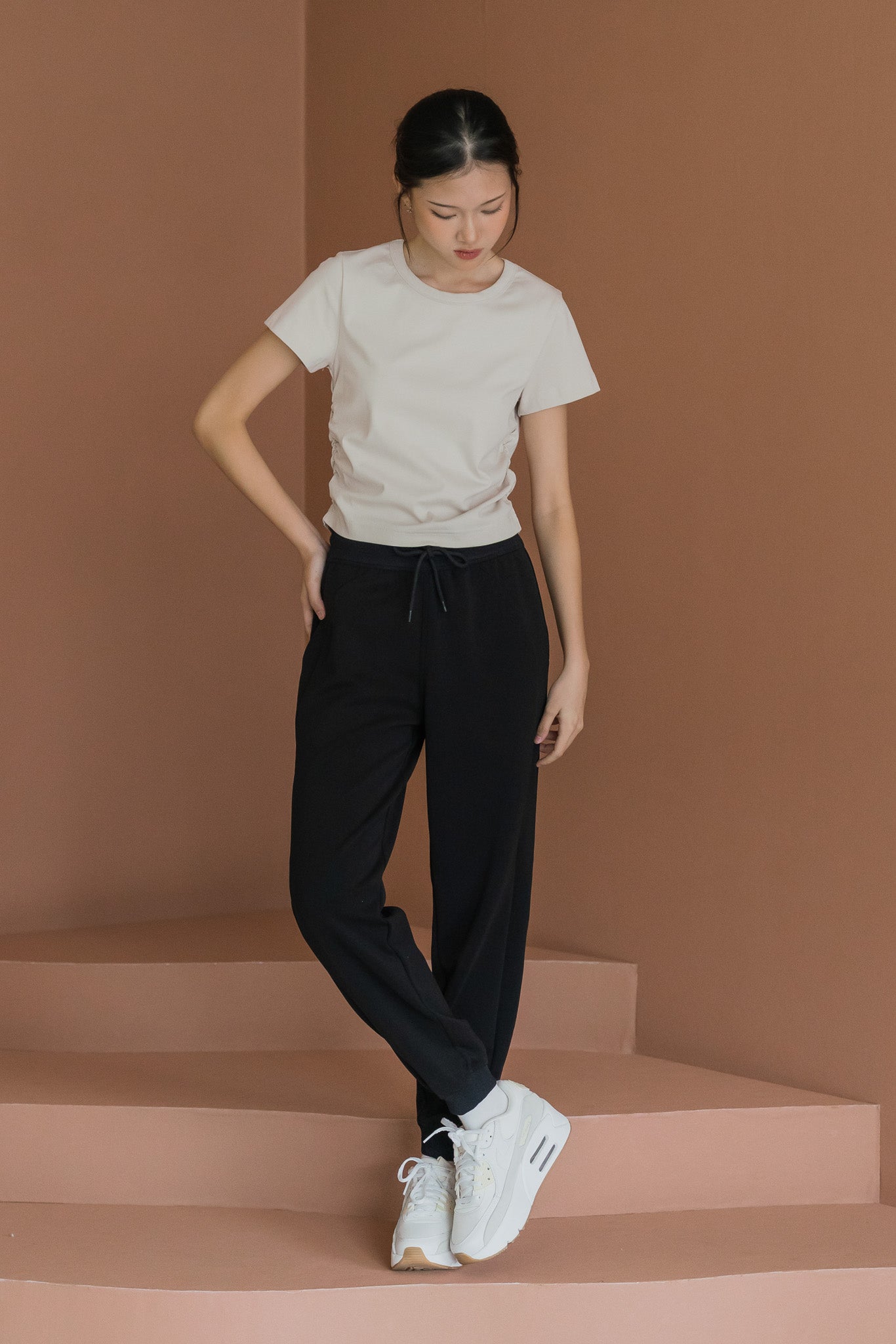 Super Comfortable Cuffed Pants in Black