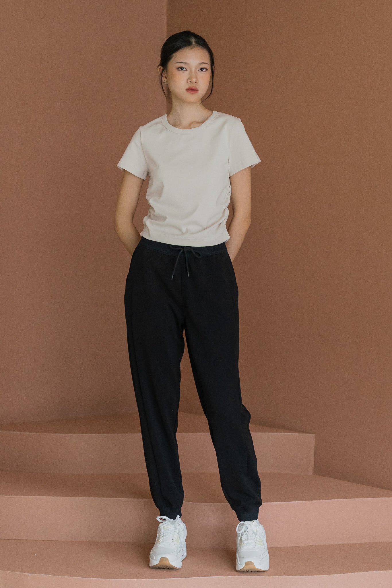 Super Comfortable Cuffed Pants in Black