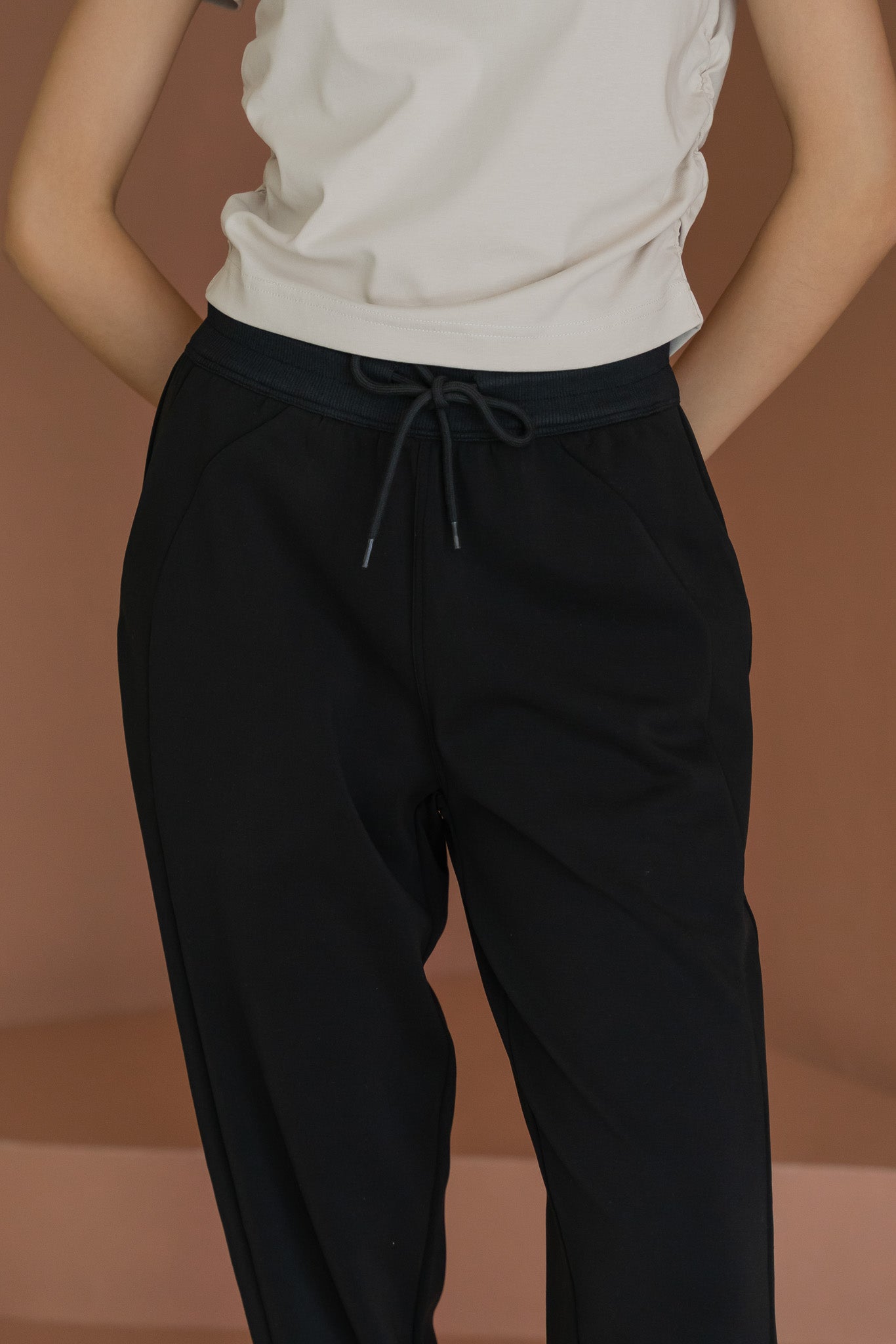 Super Comfortable Cuffed Pants in Black