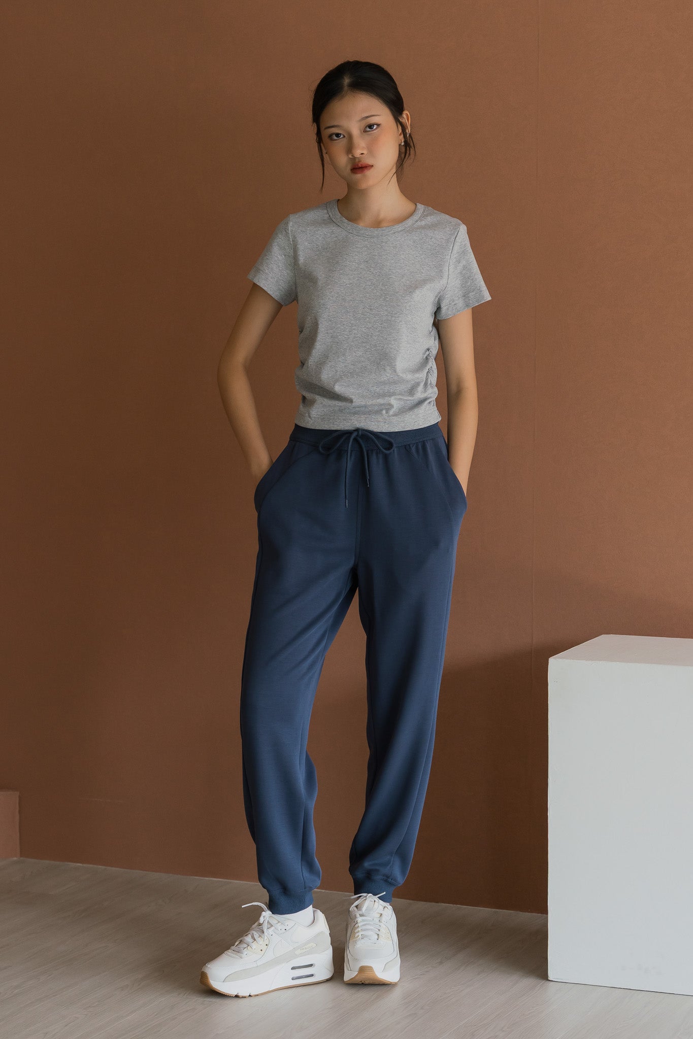Super Comfortable Cuffed Pants in Blue