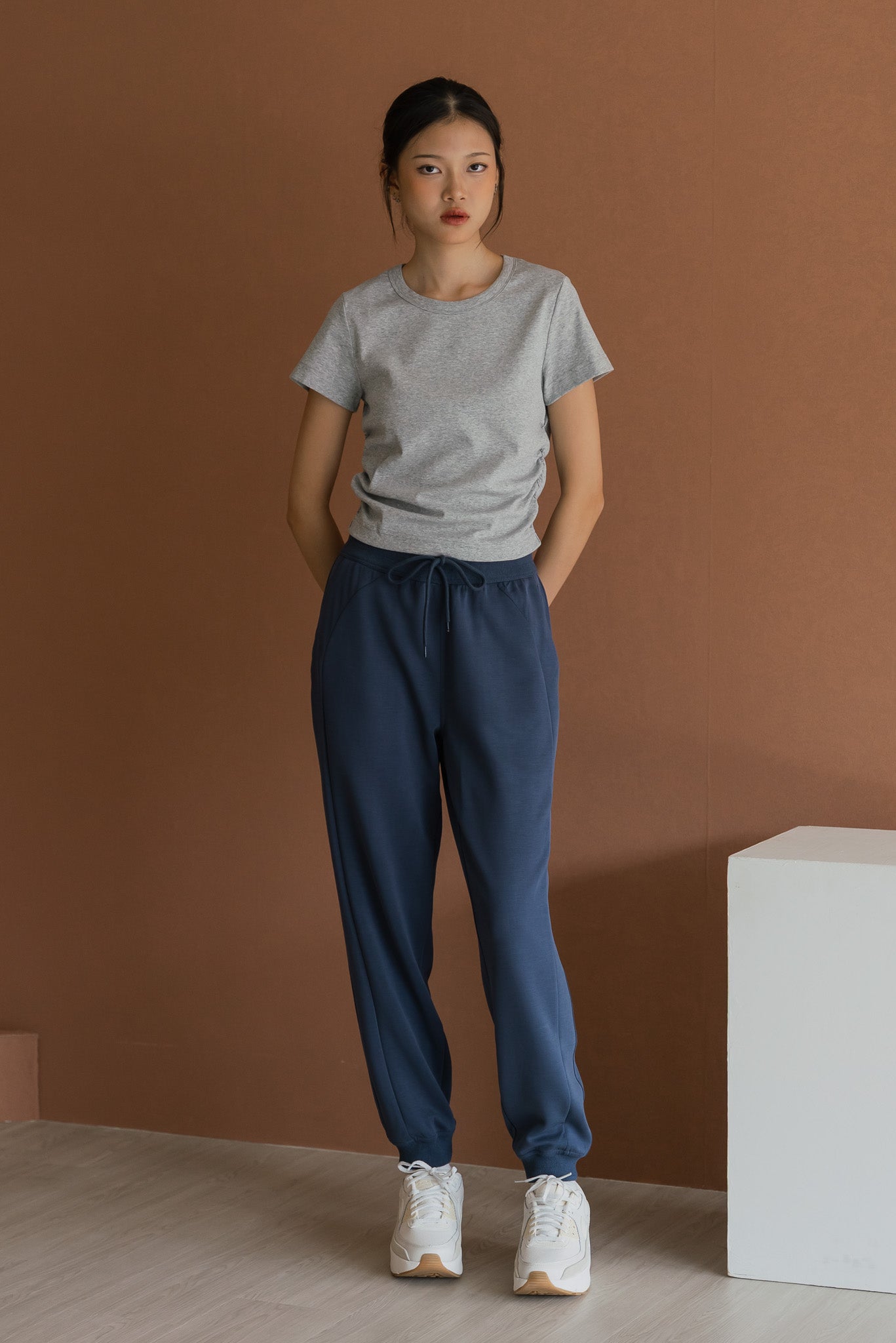 Super Comfortable Cuffed Pants in Blue