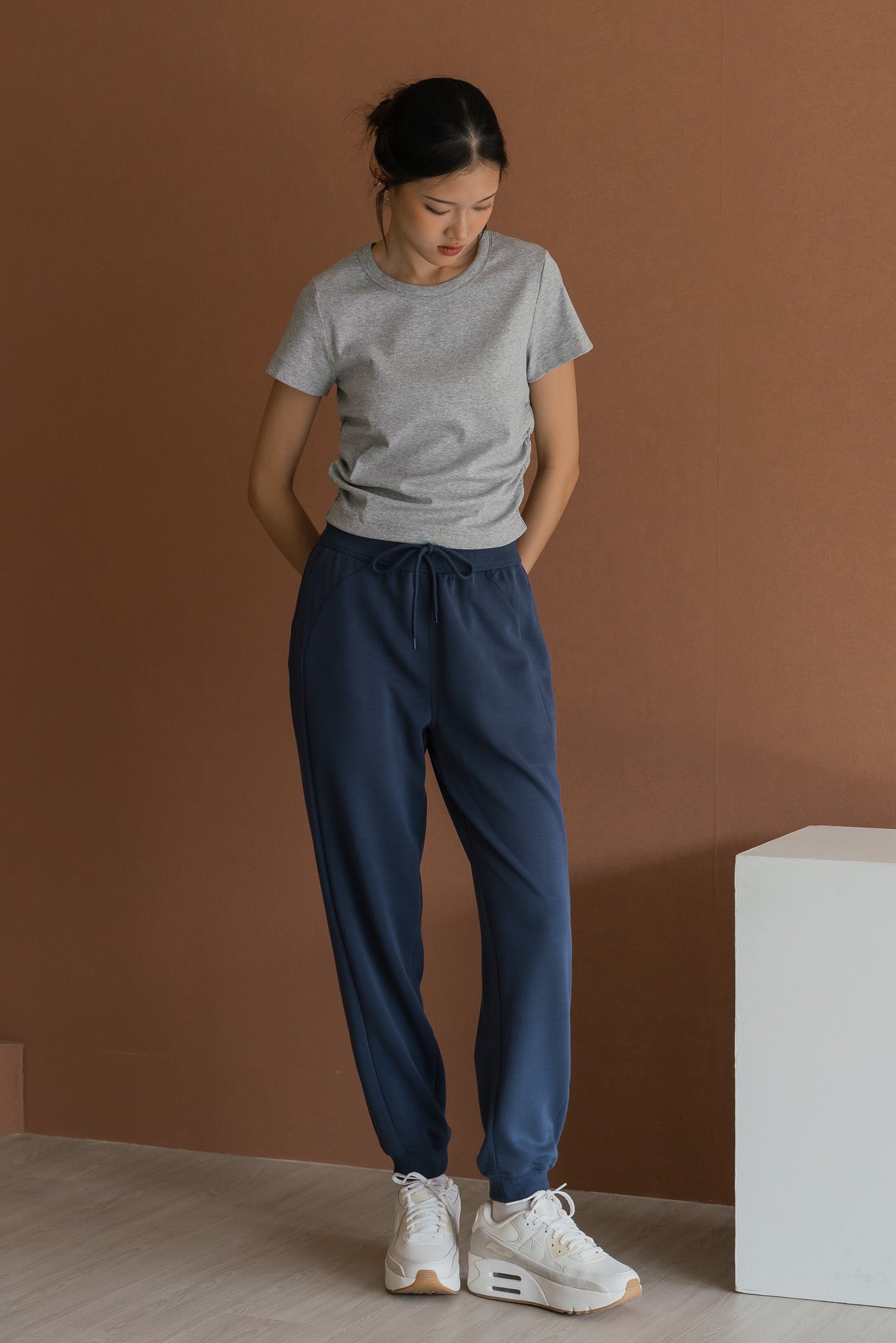 Super Comfortable Cuffed Pants in Blue
