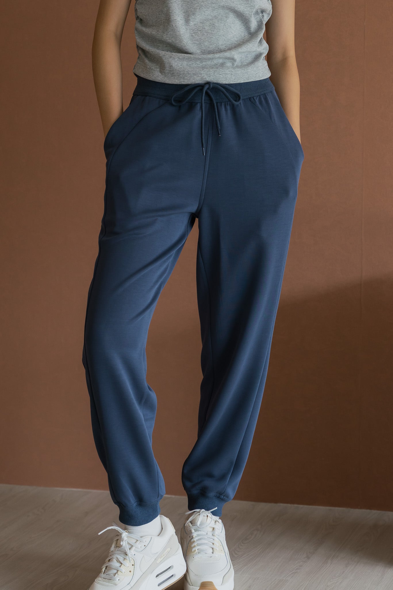 Super Comfortable Cuffed Pants in Blue