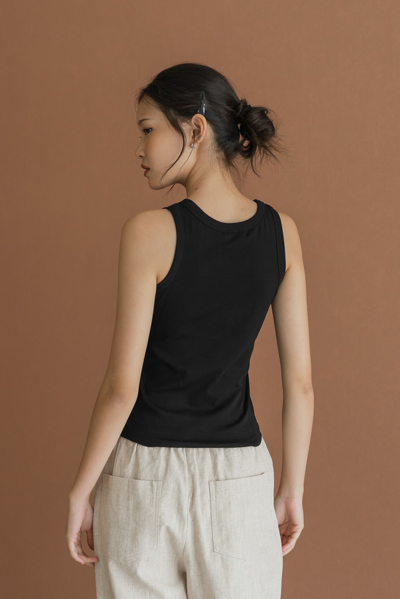 Comfy Padded Tank in Black