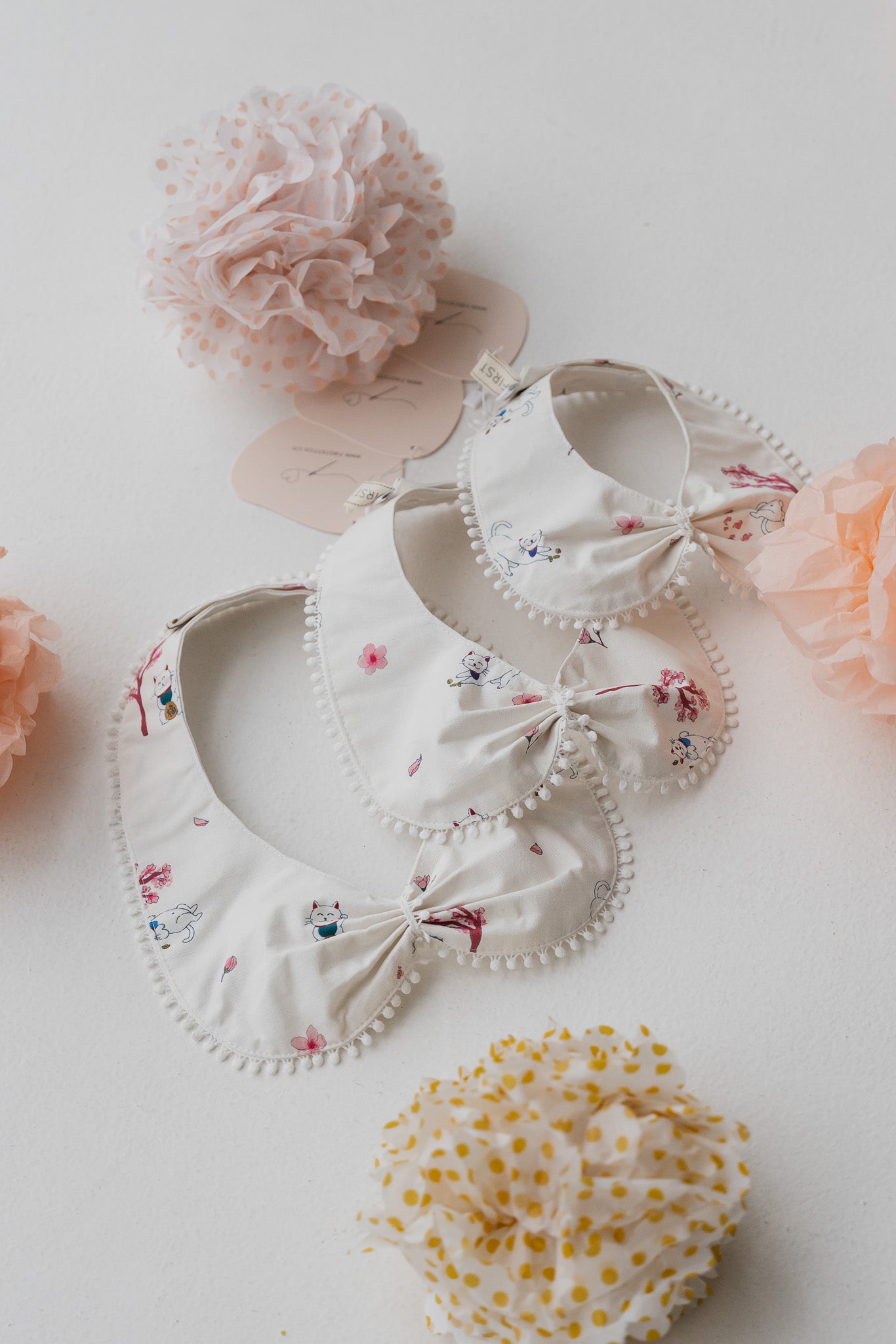 Fortune In Bloom Pet Bandana in Shiro
