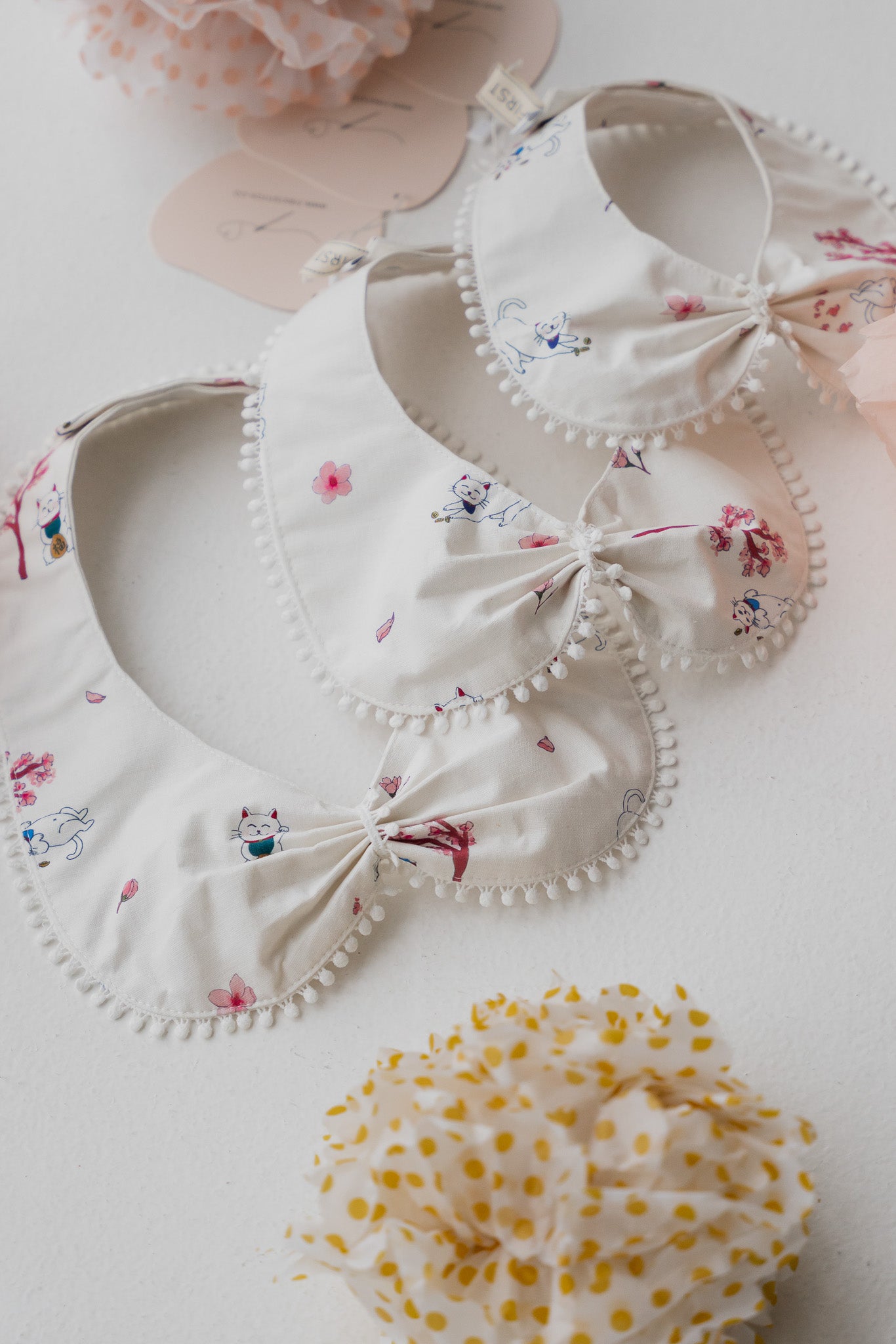 Fortune In Bloom Pet Bandana in Shiro