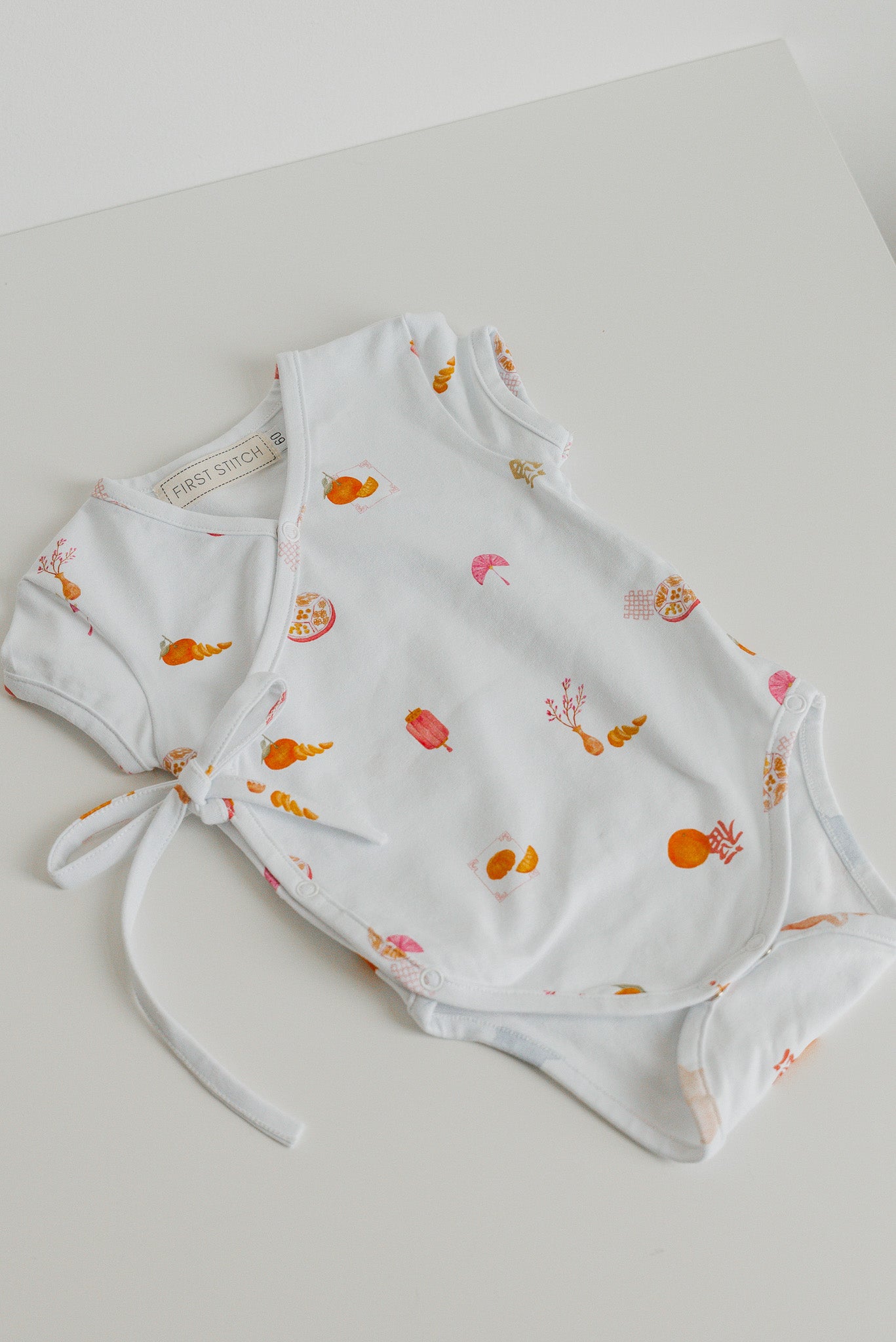Sweet Savoury Spring Baby Romper in Cloud