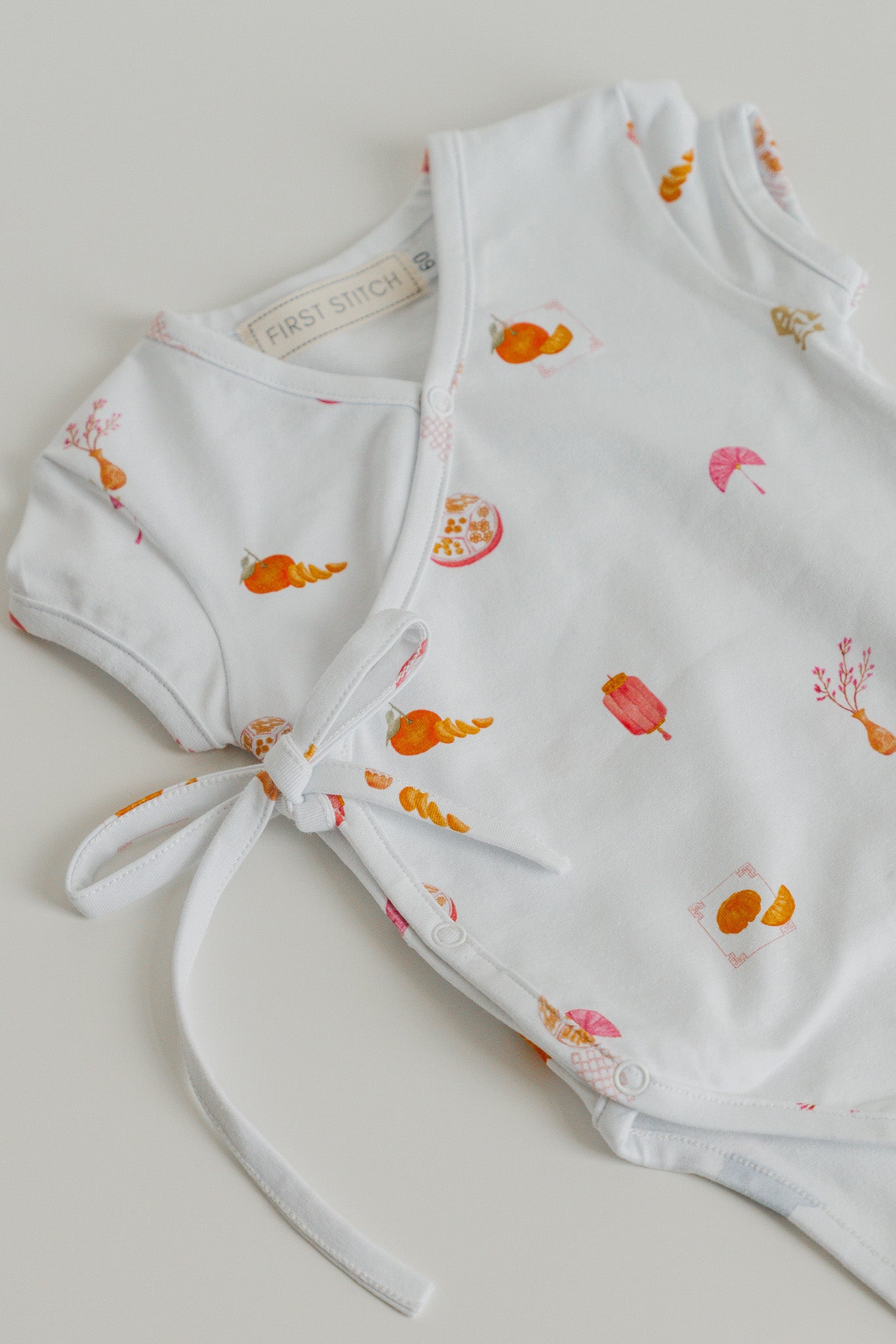 Sweet Savoury Spring Baby Romper in Cloud