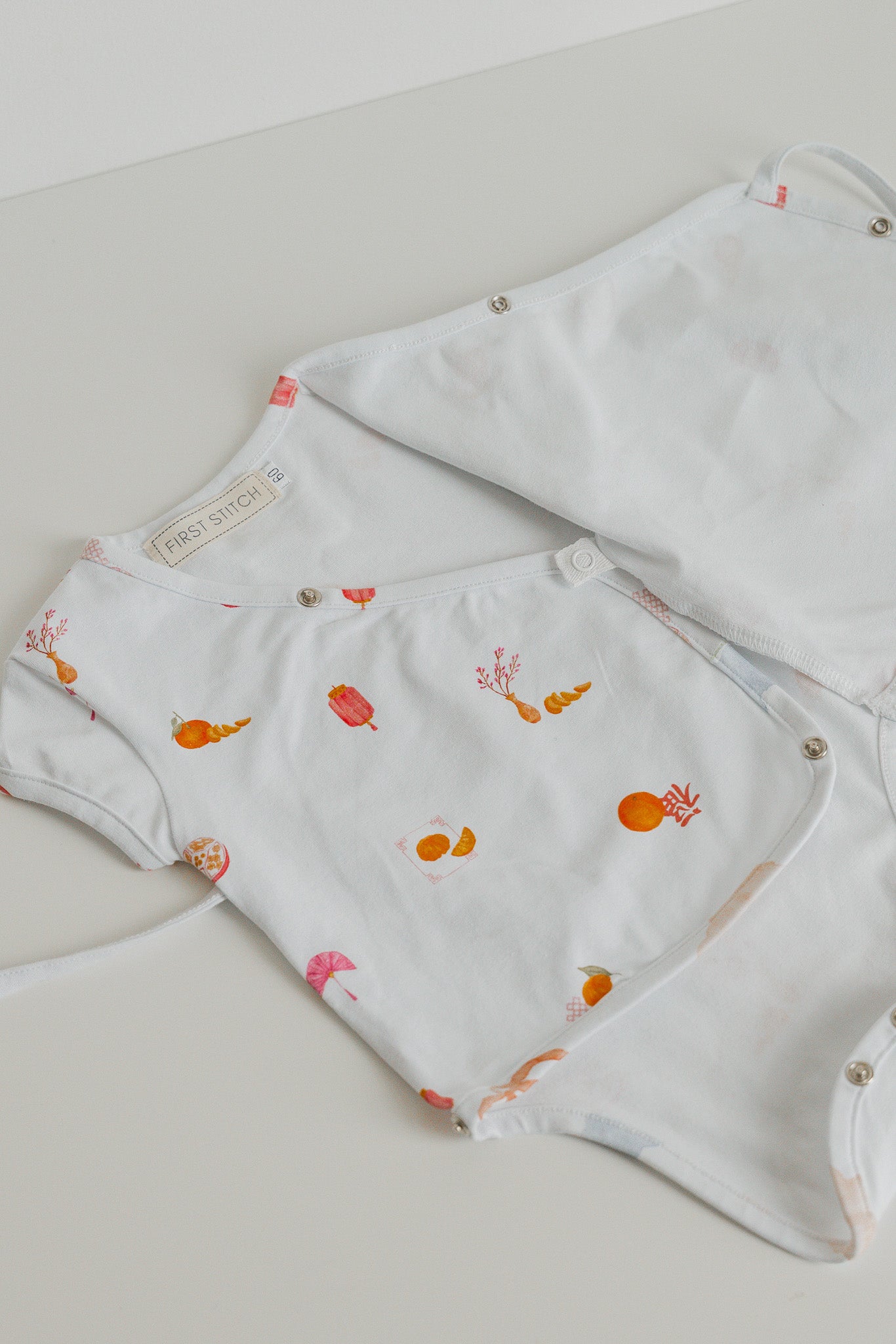 Sweet Savoury Spring Baby Romper in Cloud