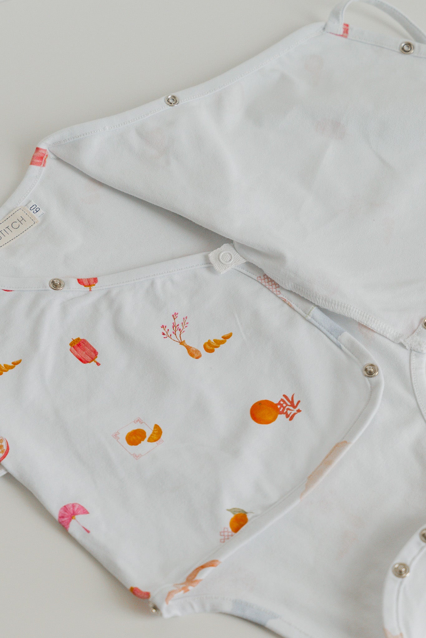 Sweet Savoury Spring Baby Romper in Cloud