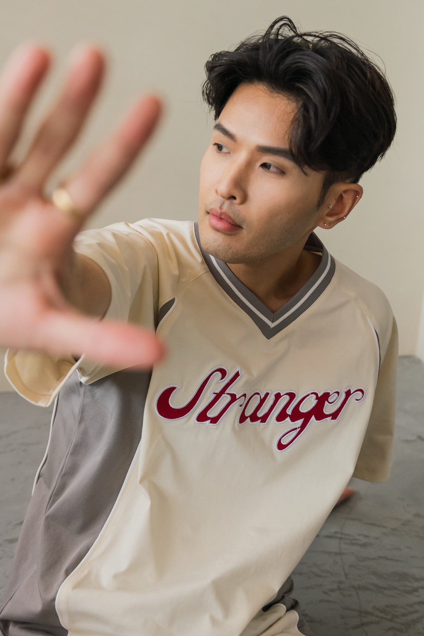 Stranger Jersey Tee in Cream
